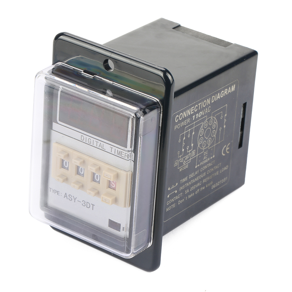 Multifunktionales Digitales Led-zeitverzögerungsrelais, 24 V Dc, 110/220 V Ac, 0,01–999 S, 5 A