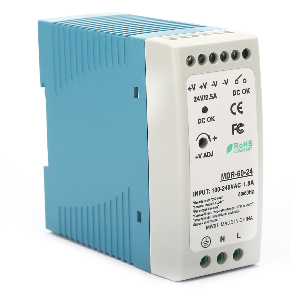 60w 24v Dc Industrienetzteil Auf Din-schiene Mdr-60-24