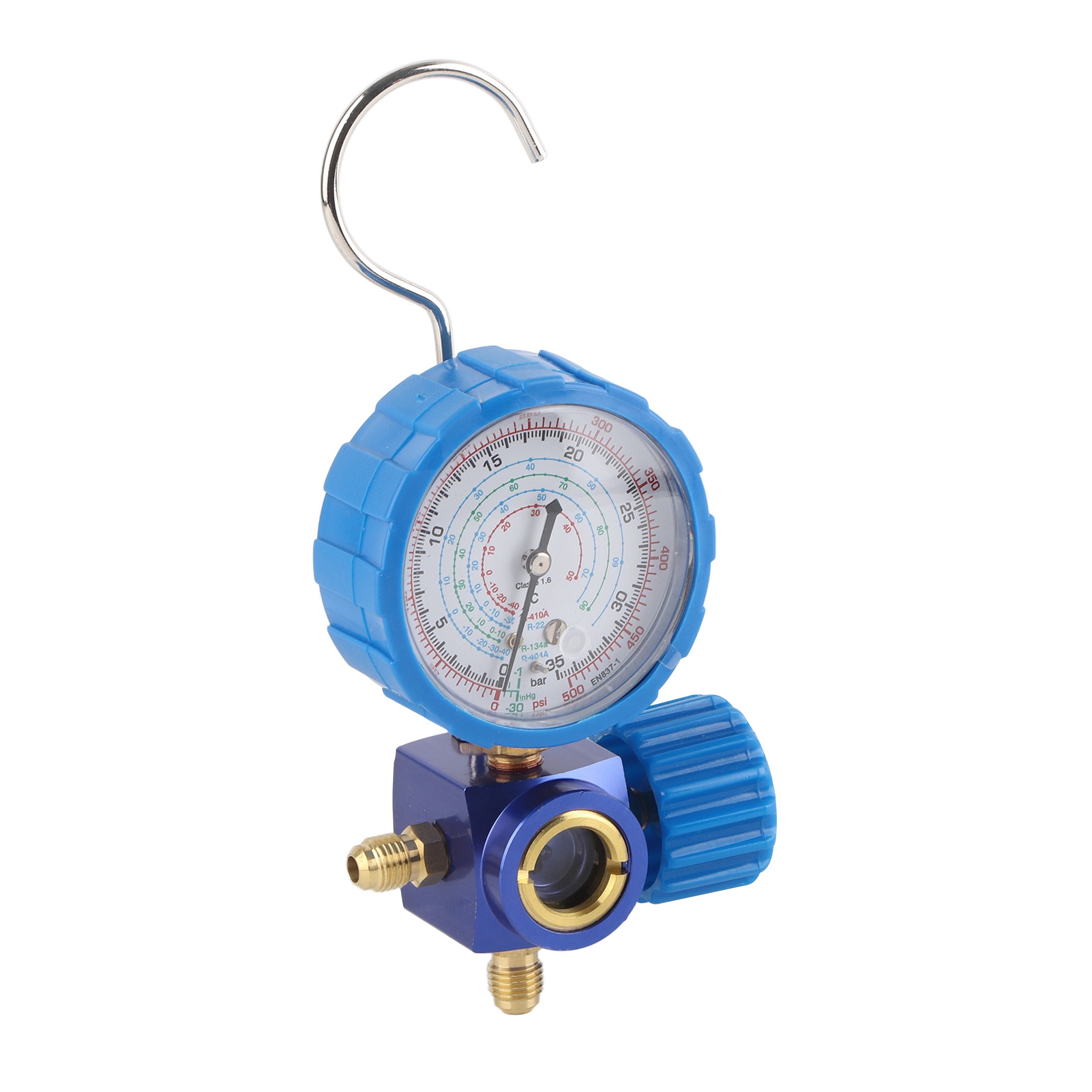 Manometer Für Klimaanlagen Mit Sichtfenster, 500 Psi / 35 Kgf Cm² Ventil