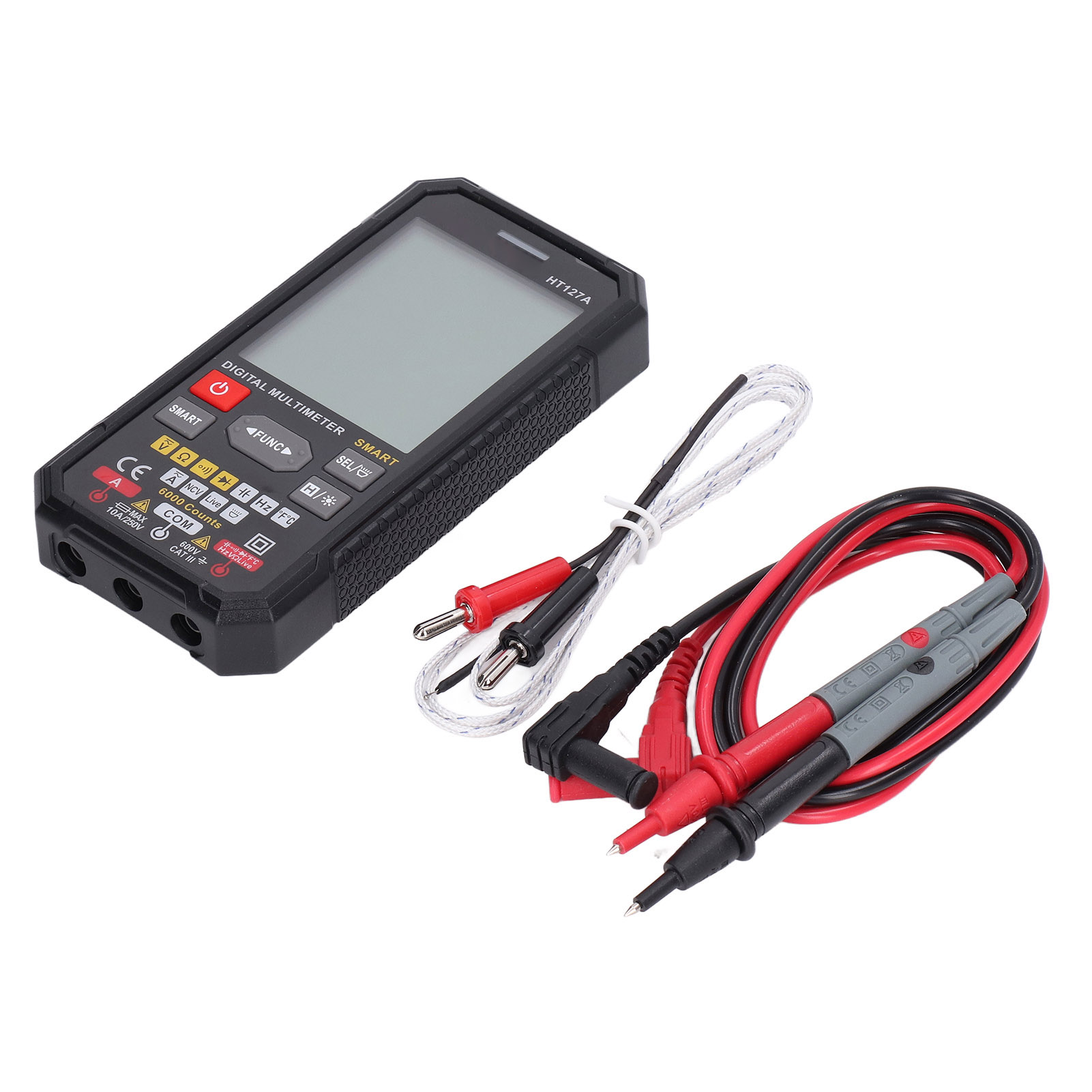 Ht127a Mini Smart Digitalmultimeter Mit 3 Farb-lcd-anzeigen, Taschenvoltmeter Und Spannungsprüfer