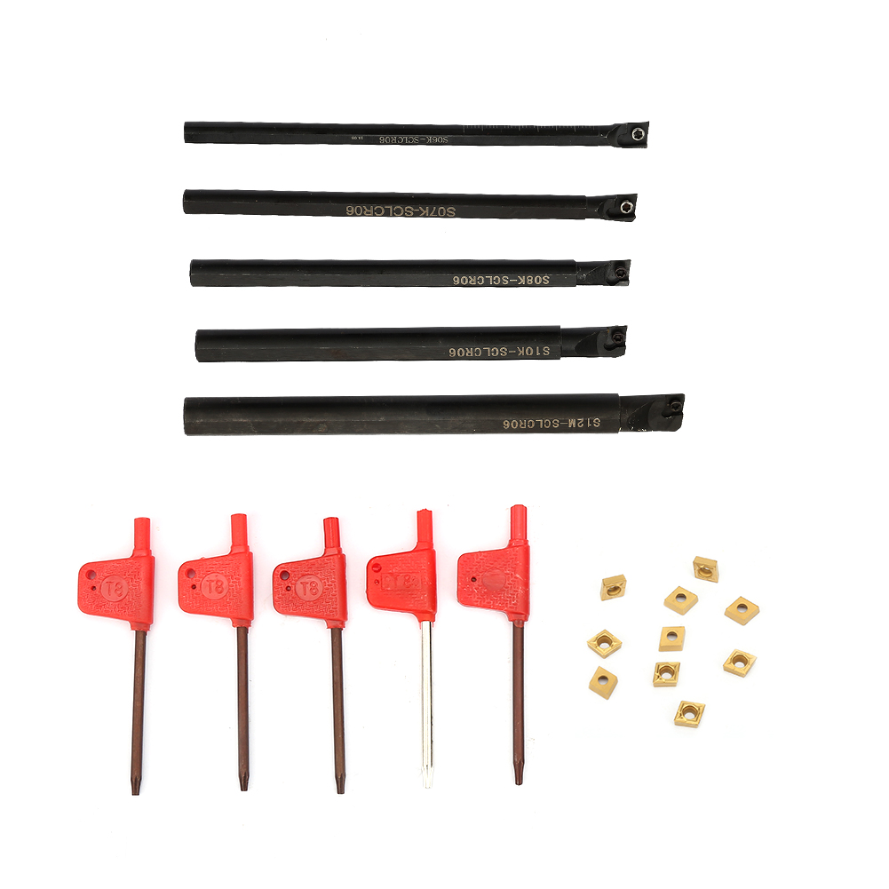 Satz Mit 5 Drehwerkzeughaltern Sclcr06, Modelle So6h/sclcr06, So7k/sclcr06, So8k/sclcr06, S10k/sclcr06, S12m/sclcr06, Für Cnc-drehen