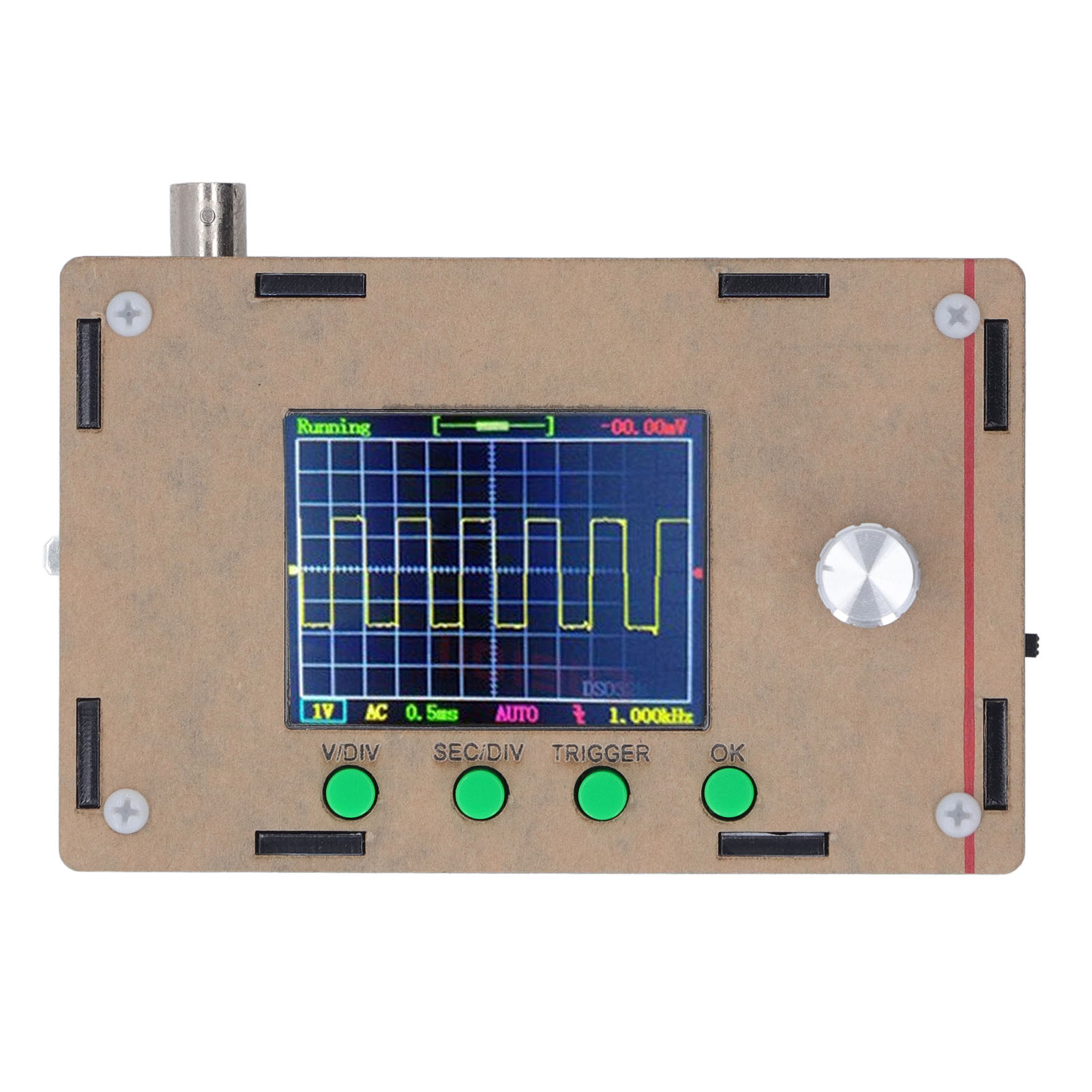 Tragbares Digitales Oszilloskop Mit 2,4-zoll-lcd-display, 200 Khz Bandbreite, 1 Msa/s, 9 V Dc-signalwellenform