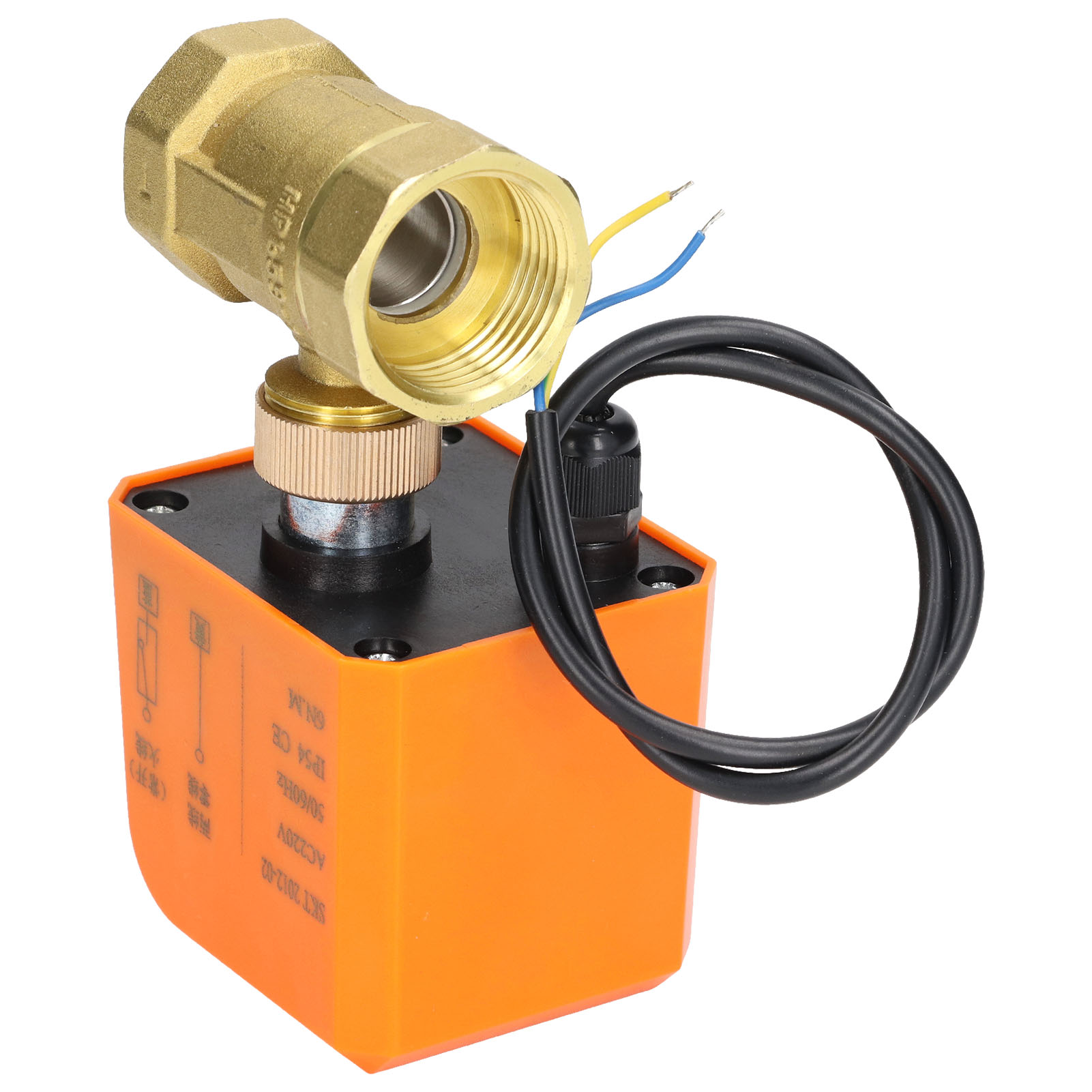 2-draht-motorventil, 2-wege, Normalerweise Offen, Dn25, Messing/abs, 220 V Ac, Synchronmotor
