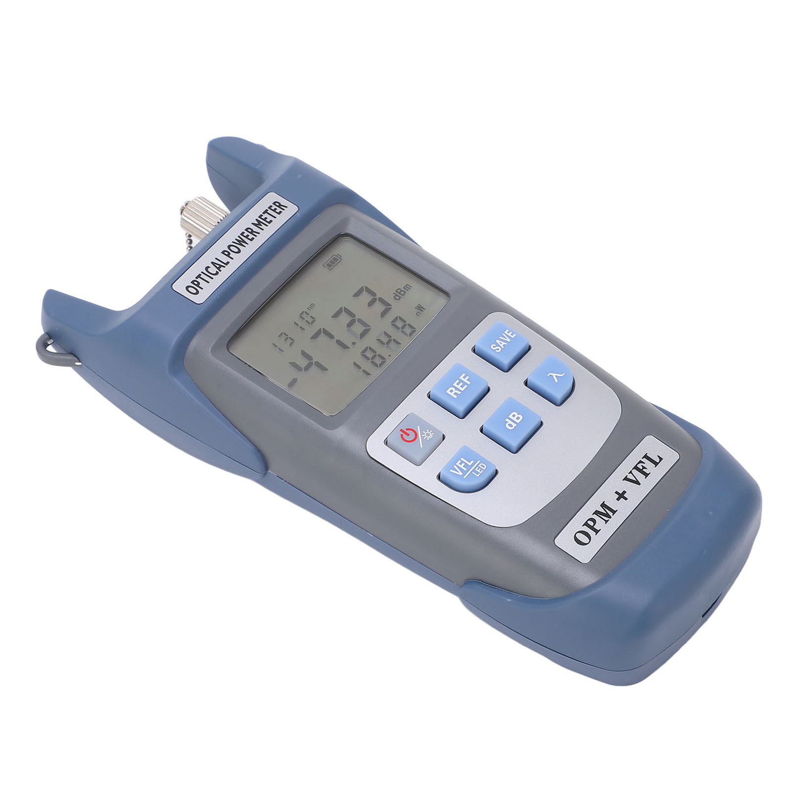 30-km-glasfaserkabeltester, Leistungsmesser Mit Kalibrierfunktion, Integrierter Led, Schnelle Und Präzise Messung, Messbereich -70 Bis +10 Dbm, 30 Mw