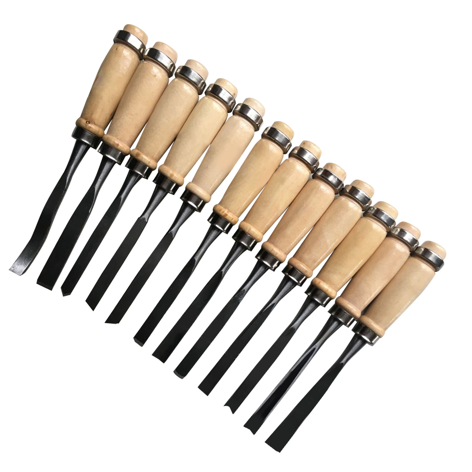 Set Mit 12 Holzmeißeln, Komfortable, Polierte Griffe, Praktisch Und Tragbar, Handschnitzset