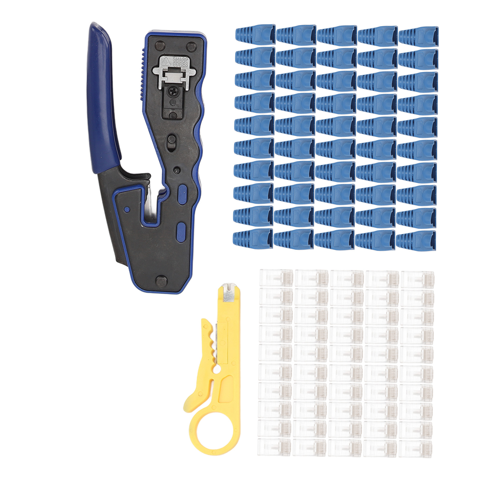 Multifunktionales Rj45-crimpwerkzeug, Schneidet Und Isoliert Für Cat5-, Cat5e-, Cat6- Und Cat6a-durchsteckverbinder