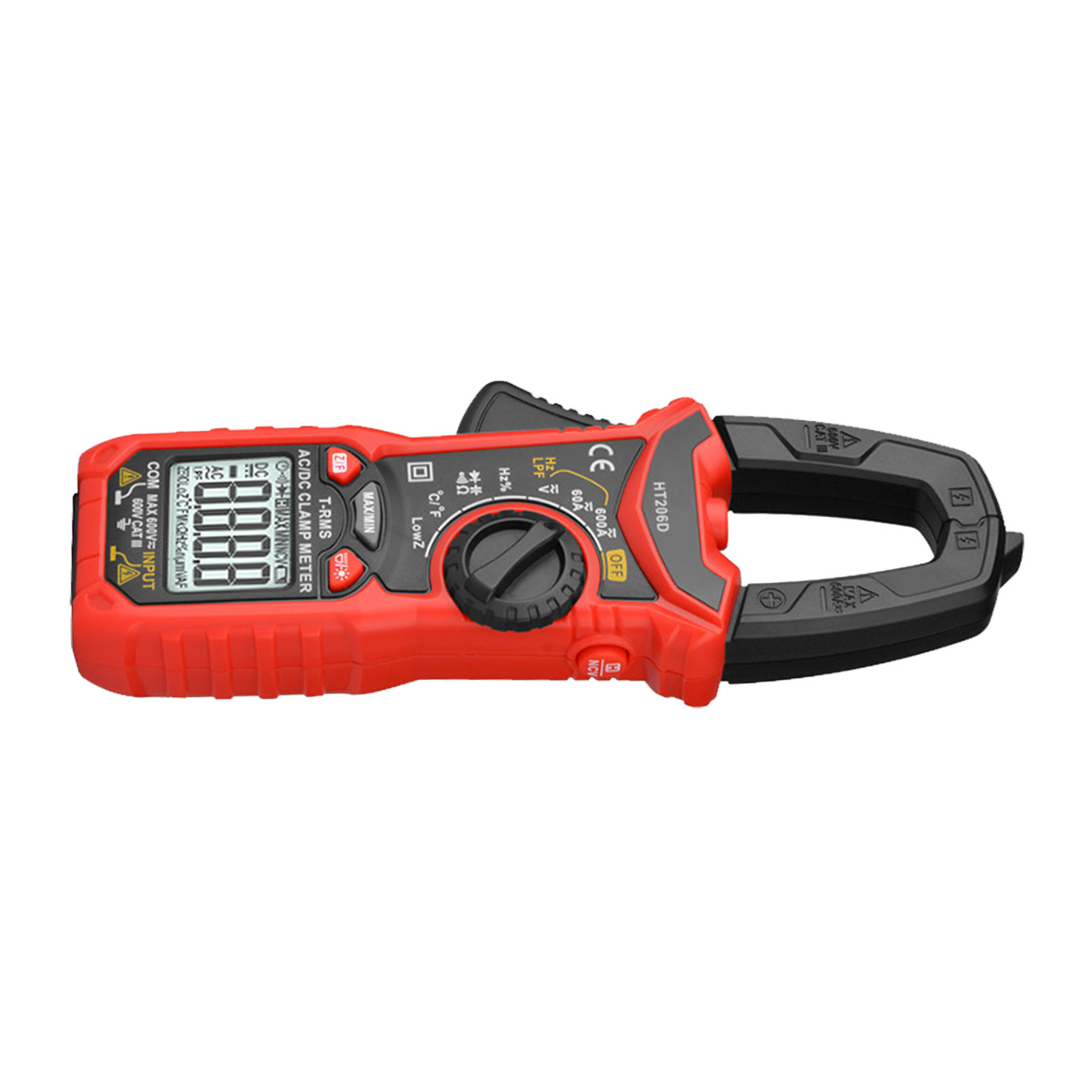 Digitales Ac 600a Zangenmultimeter Zur Messung Von Strom, Spannung, Temperatur Und Kapazität (ncv)