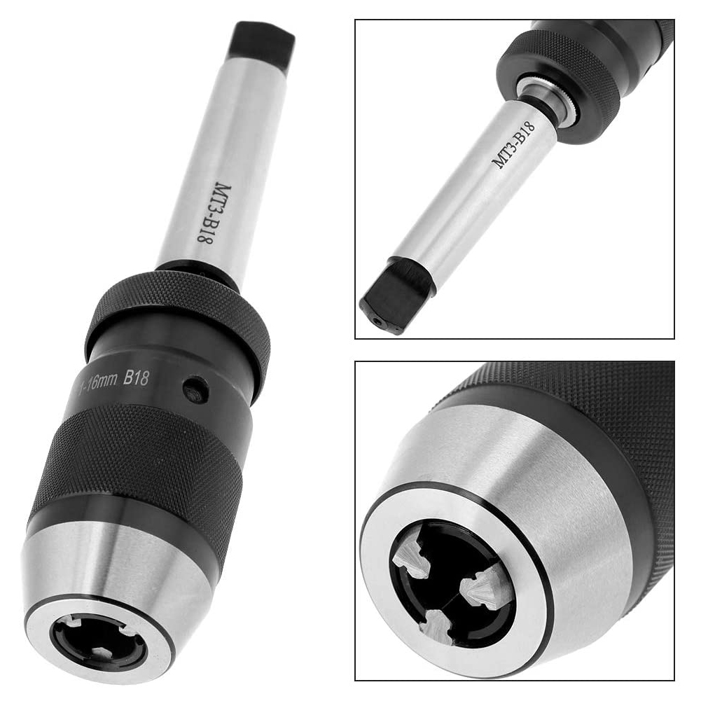 Schlüsselloses, Selbstspannendes Bohrfutter 1-16 Mm, Stahl 45, Kegelschaft Mt3-b18 Für Drehbank