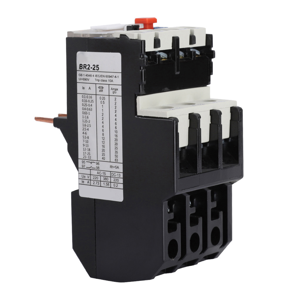 Thermisches Überlastrelais Br2-25, Elektromotorschutz, Einstellbar 25 A