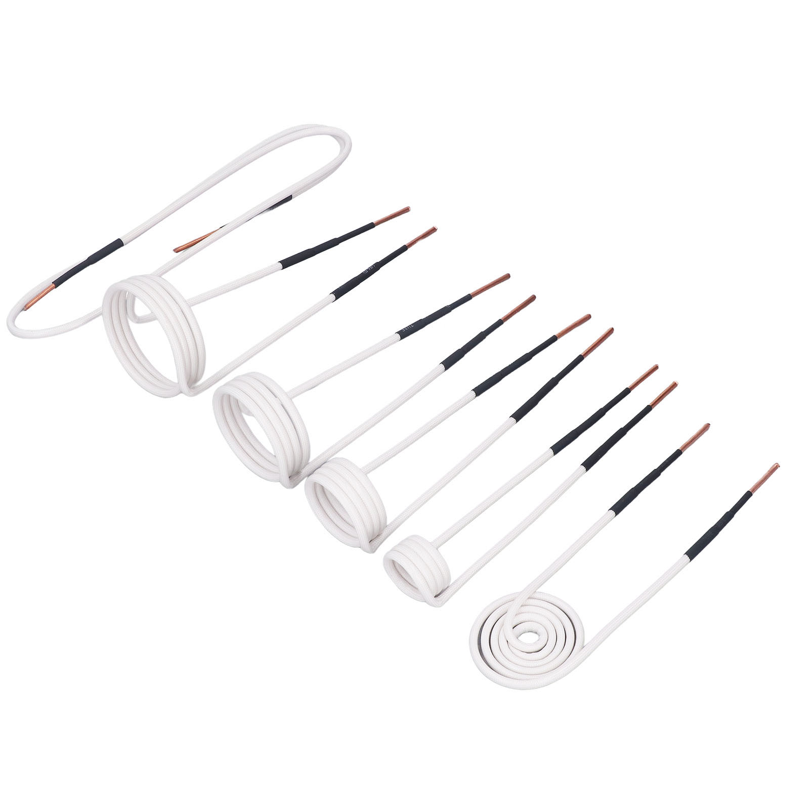 Induktionsheizset Mit 6 Spulen, 2,5 Mm Messingkern, Drahtlängen 20, 30, 40, 50 Mm, Freiform-flachdraht