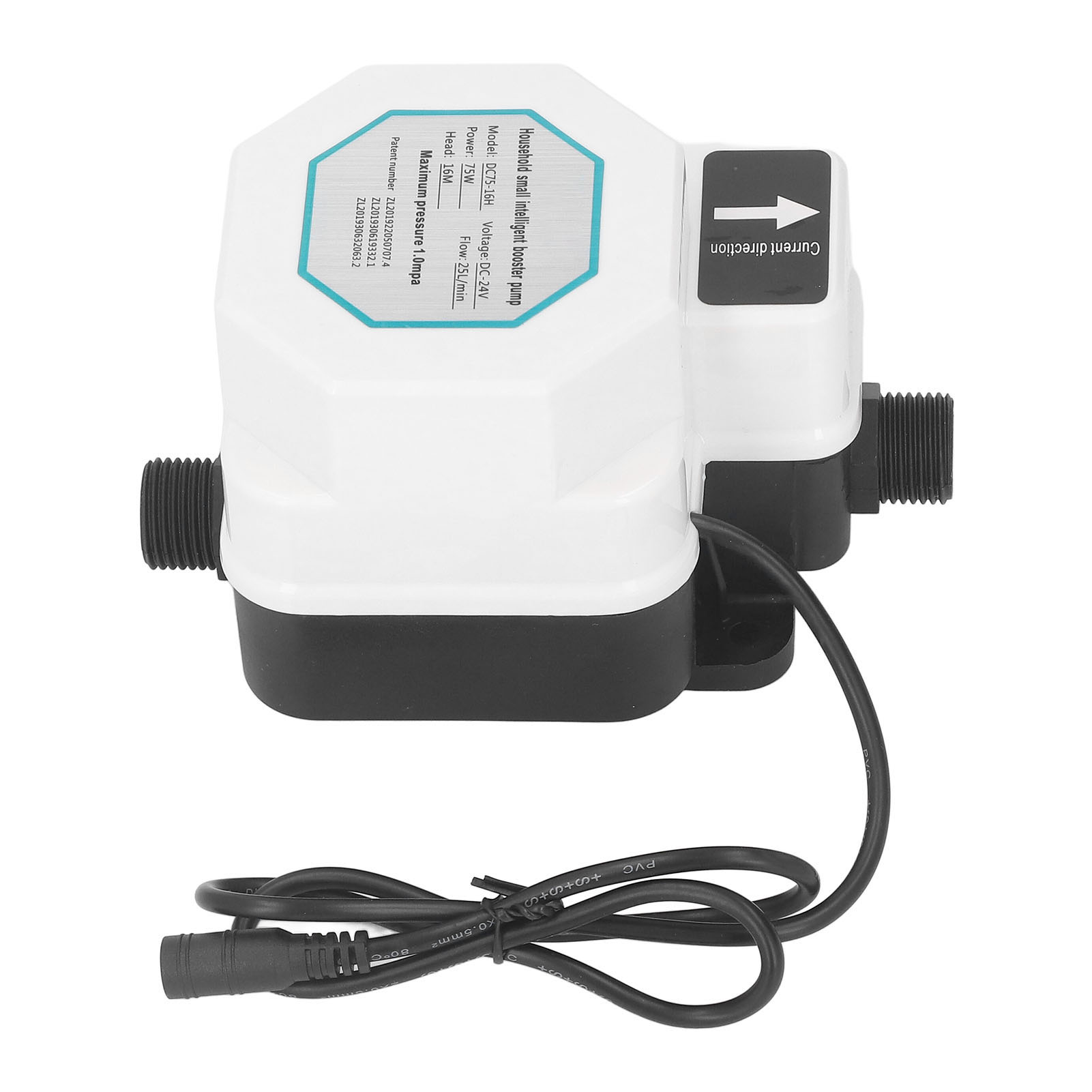 24v Abs Mini-druckerhöhungspumpe, Leise, Automatisch, G1/2 Dc, Für Gartenduschen, 100-240v, 75w, Eu-stecker