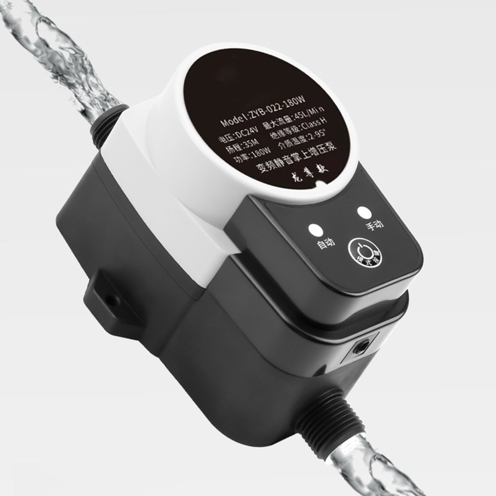 Mini-druckerhöhungspumpe, 24 V Dc, 1 Mpa, Automatische, Wasserdichte Und Leise Wasserpumpe Für Zuhause, Mit Solarpanel Und Us-stecker