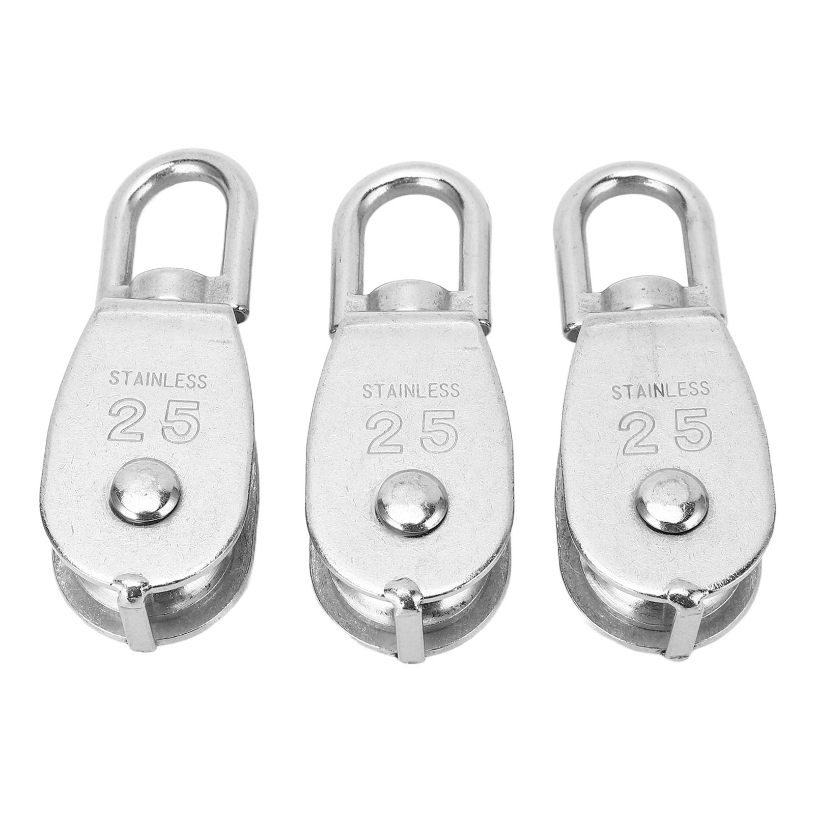 3-teilige Einzelrolle 150 Kg (330 Lb) Edelstahlkugellager 360°-drehung Mit U-haken