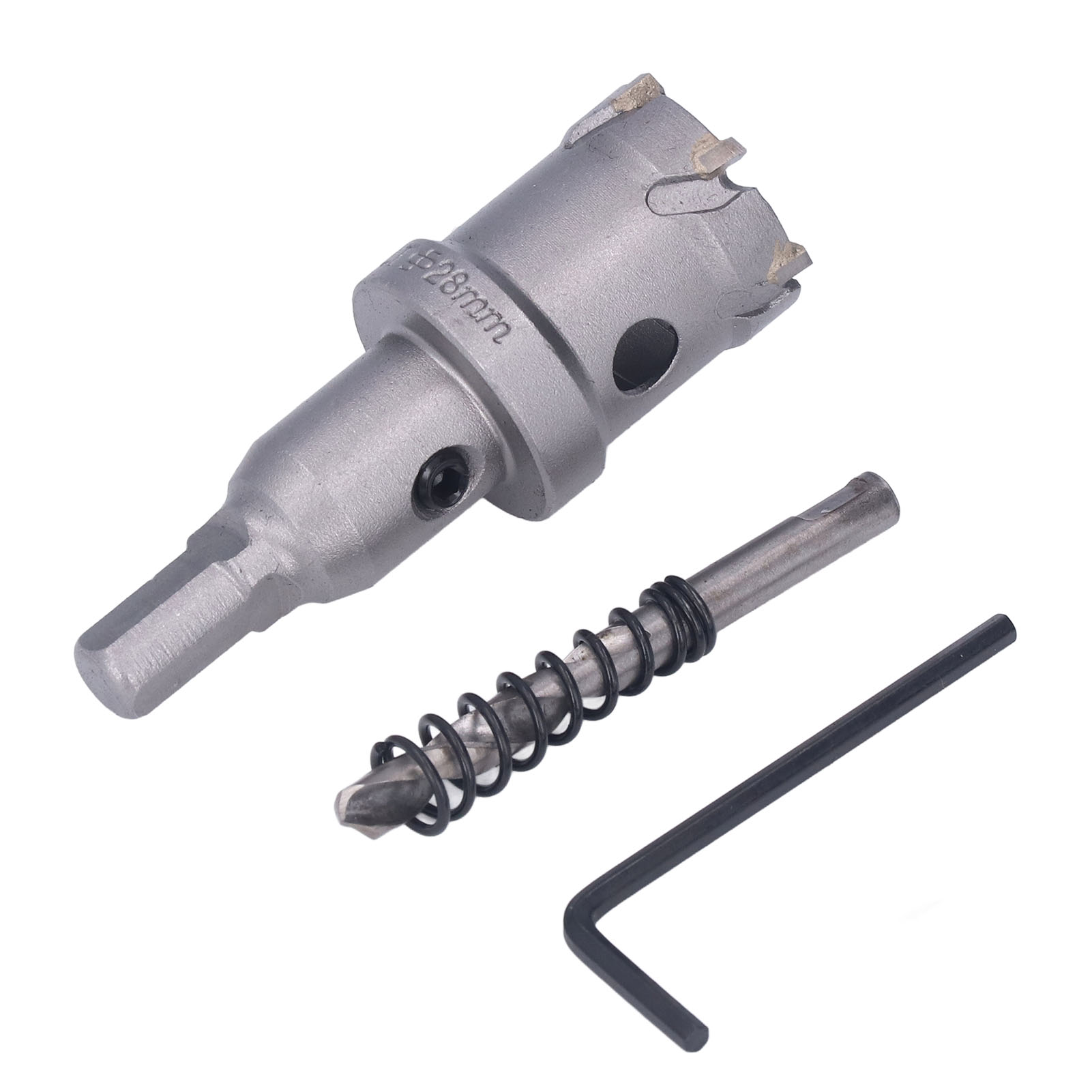 Hartmetall-lochsägebohrer Für Dickes Metall Mit Innensechskantschlüssel, Kernbohren, 28 Mm / 1,1 Zoll