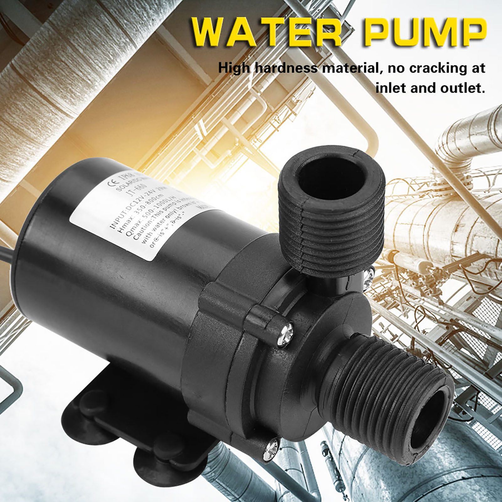 24-v-miniatur-bürstenlose Wasserpumpe Für Solarwarmwasserbereiter -40 °c Bis 100 °c