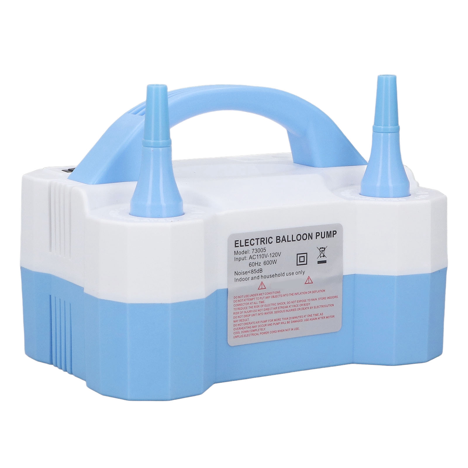 Tragbarer Elektrischer Ballonaufbläser Mit Zwei Düsen, Schnellgebläse, Partydekoration, Blau, Eu-stecker 220–240 V