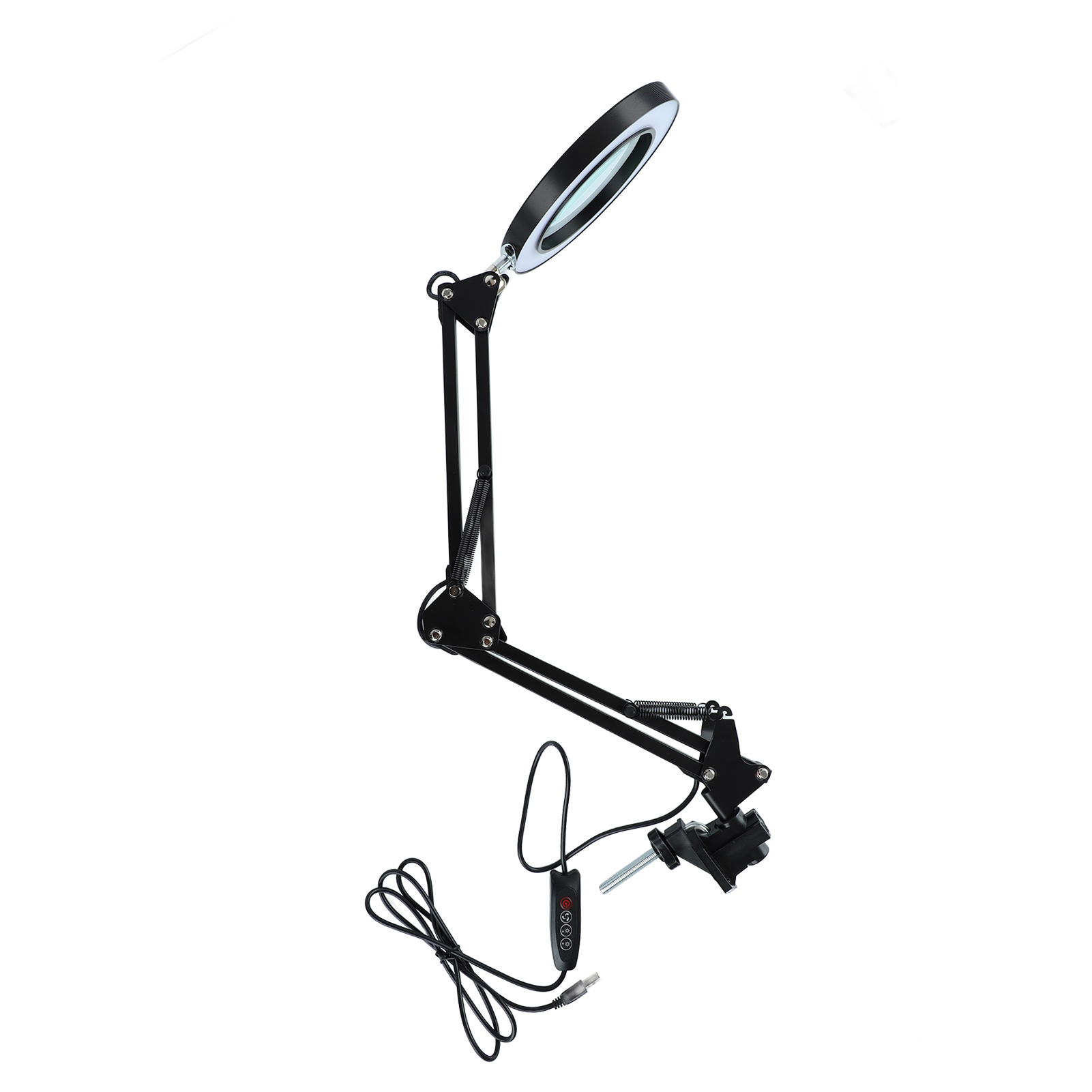 10-fache Vergrößerungslampe Mit Led, Flexiblem Arm Und Klemme, Einstellbare Beleuchtung Für Präzises Arbeiten