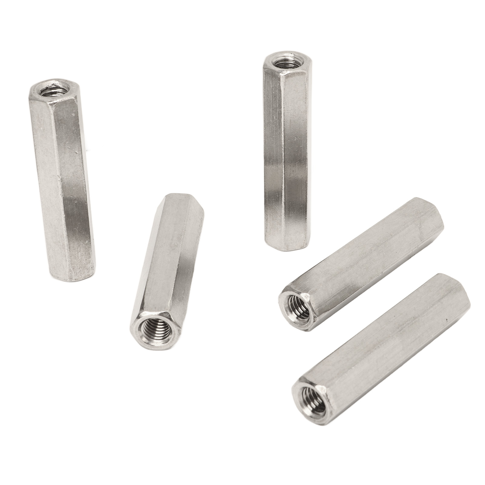Versilberte M8-verbindungsmuttern, 5er-pack, Praktischer Und Sicherer Edelstahl Für Industriemaschinen