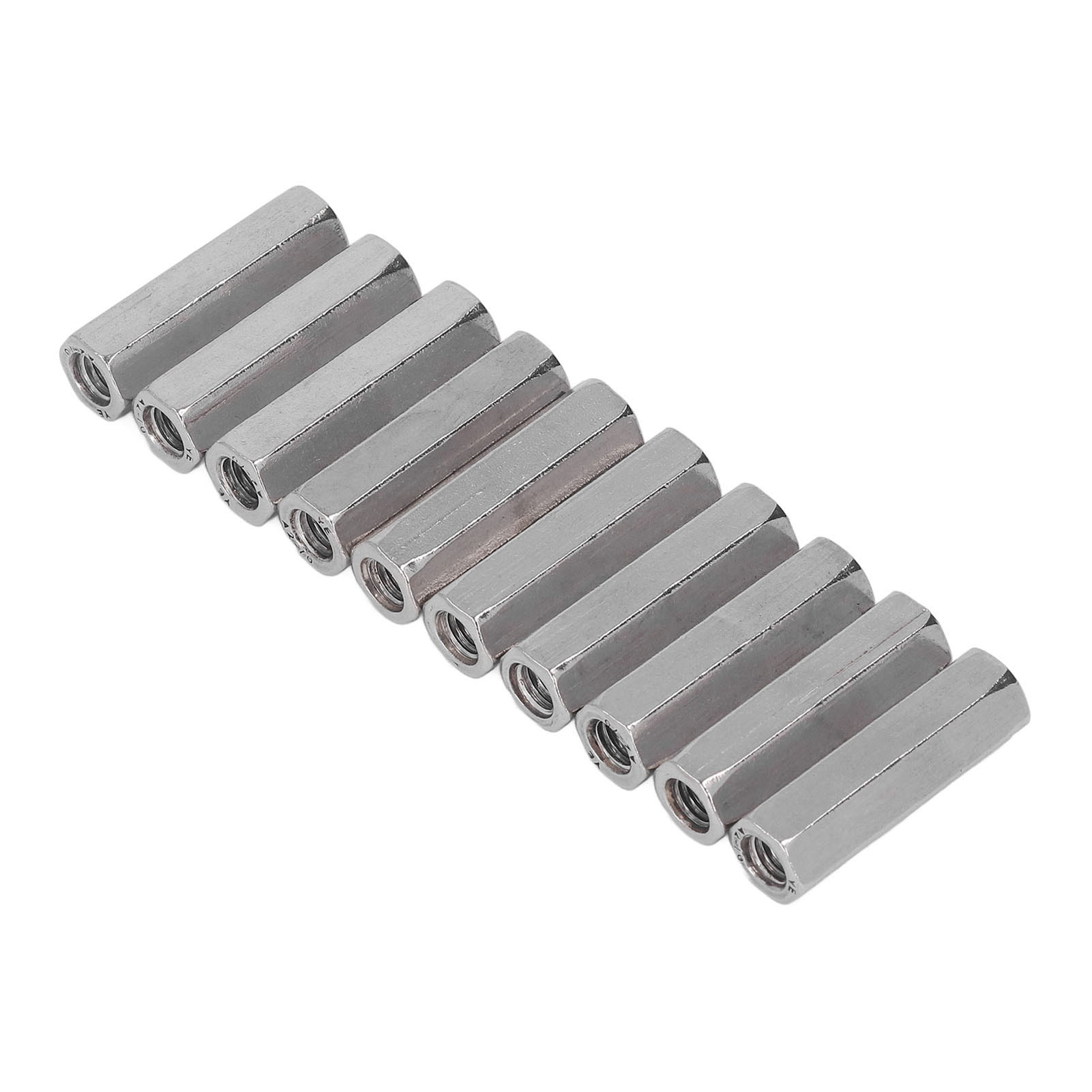 Sechskant-verbindungsmuttern M8x1,25 – 10er-packung, Edelstahl 304, Industriebefestigung, 13 Mm, 45 Mm