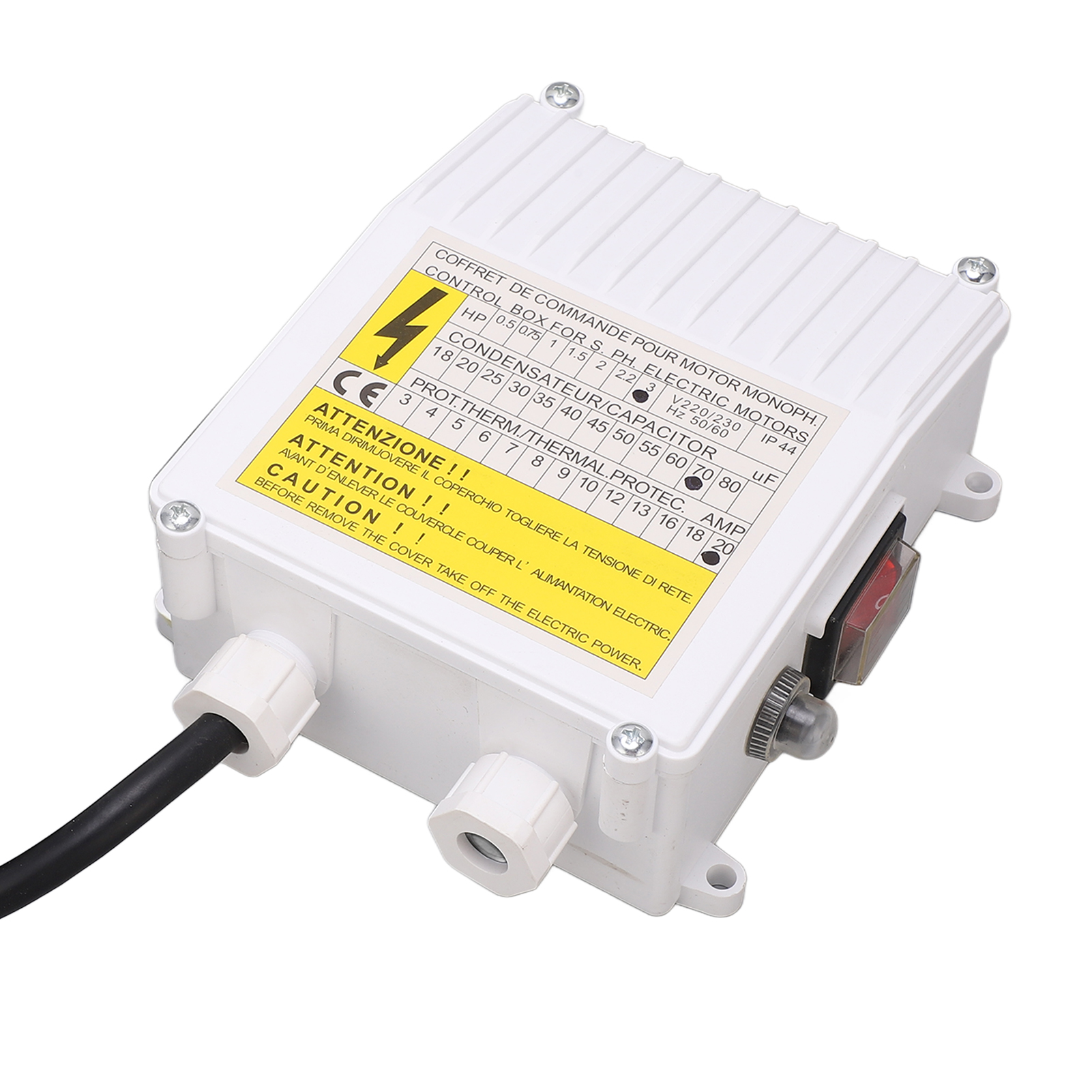 Tauchpumpe Mit Steuereinheit, 3,0 Ps, 2,2 Kw, 70 Μf, 20 A, Eu-stecker, 220 V, Haushaltspegelregler