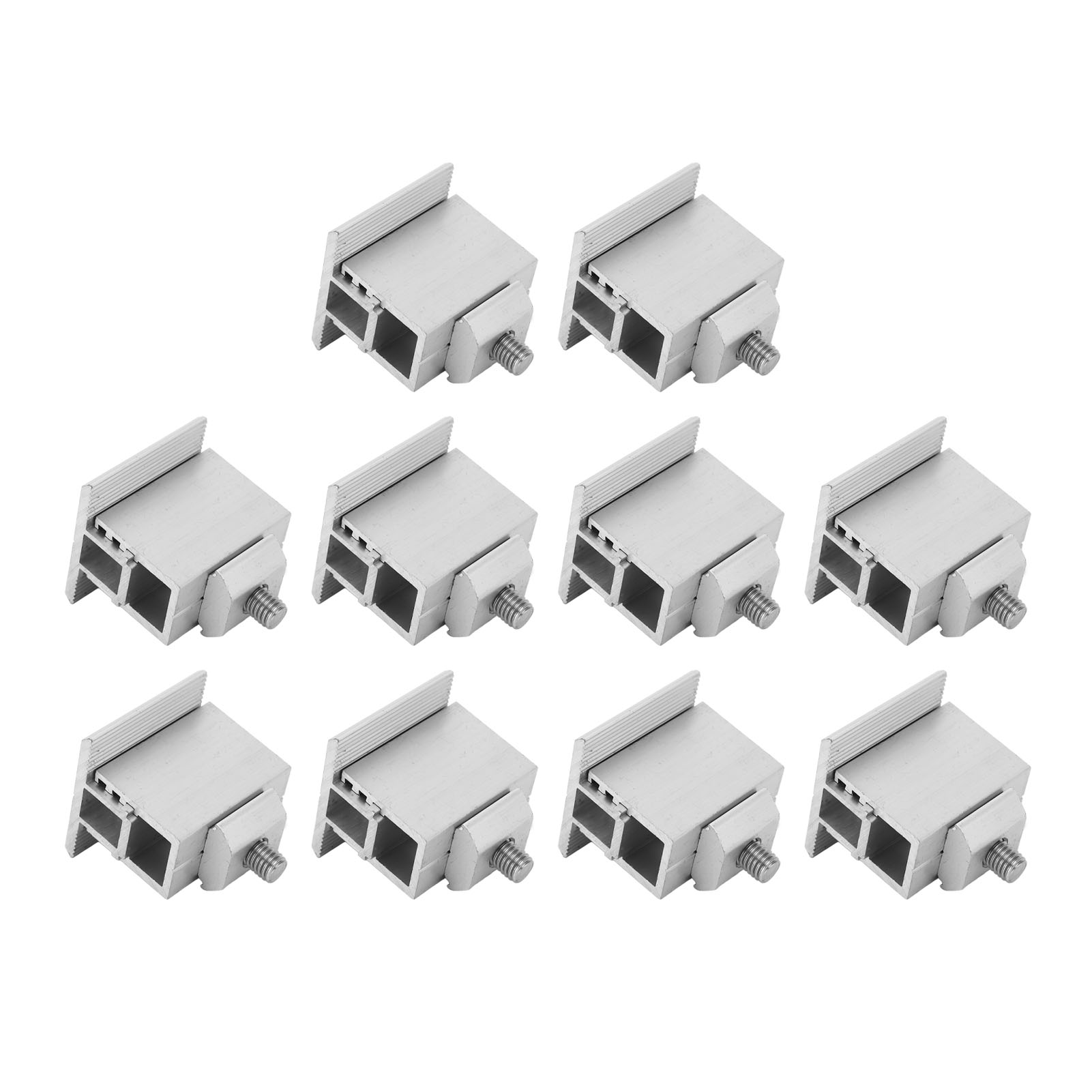 Packung Mit 10 Zwischenbefestigungsclips Für Pv-solarmodule, Verstellbarer Aluminiumkragen, Photovoltaik-montagehalterung, Mittelclip