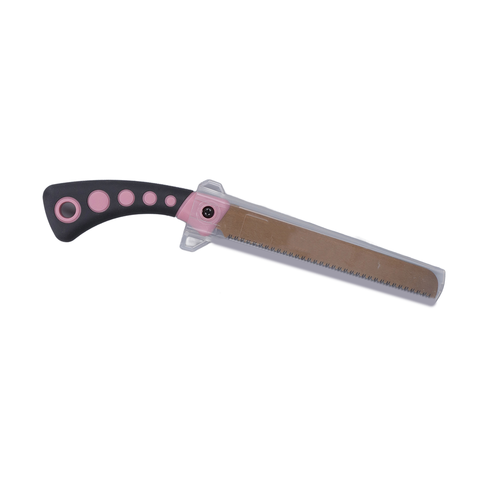 Rosa, Rutschfeste Handsäge, Gebogenes, Einseitiges Sägeblatt, Für Feine Schnitte Bei Kleinen Holzstücken