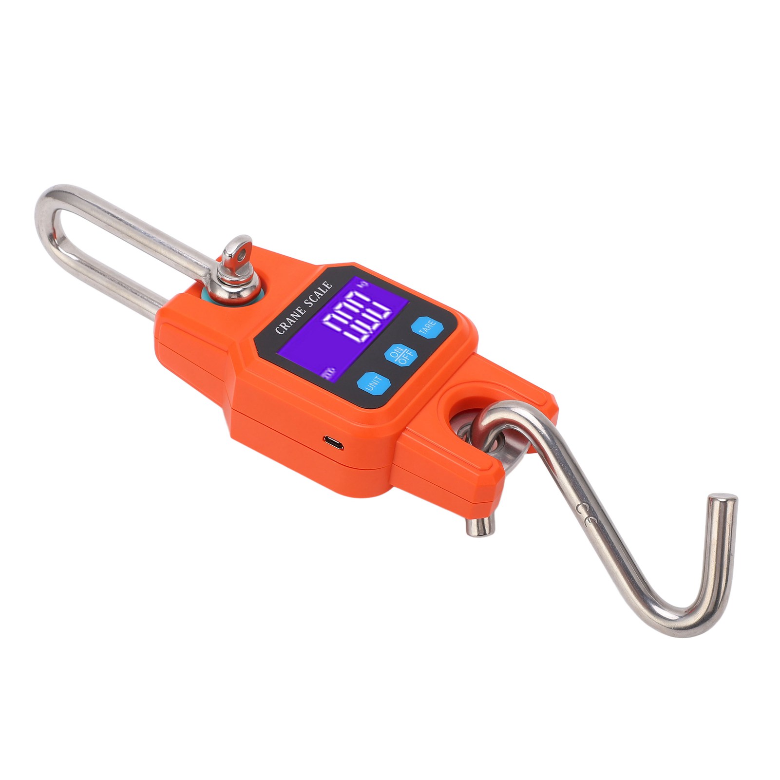 Digitale Hebehakenwaage 300 Kg Mit Hintergrundbeleuchtung, Industriewaage Für Lagerhallen, Orange