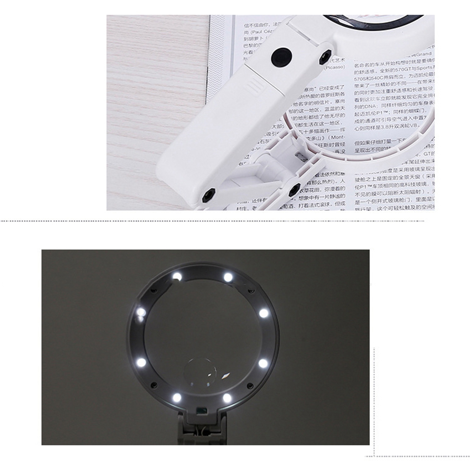 5-fache/11-fache Led-lupe, Verstellbare Leselinse, Reparaturlinse, Batteriebetrieben