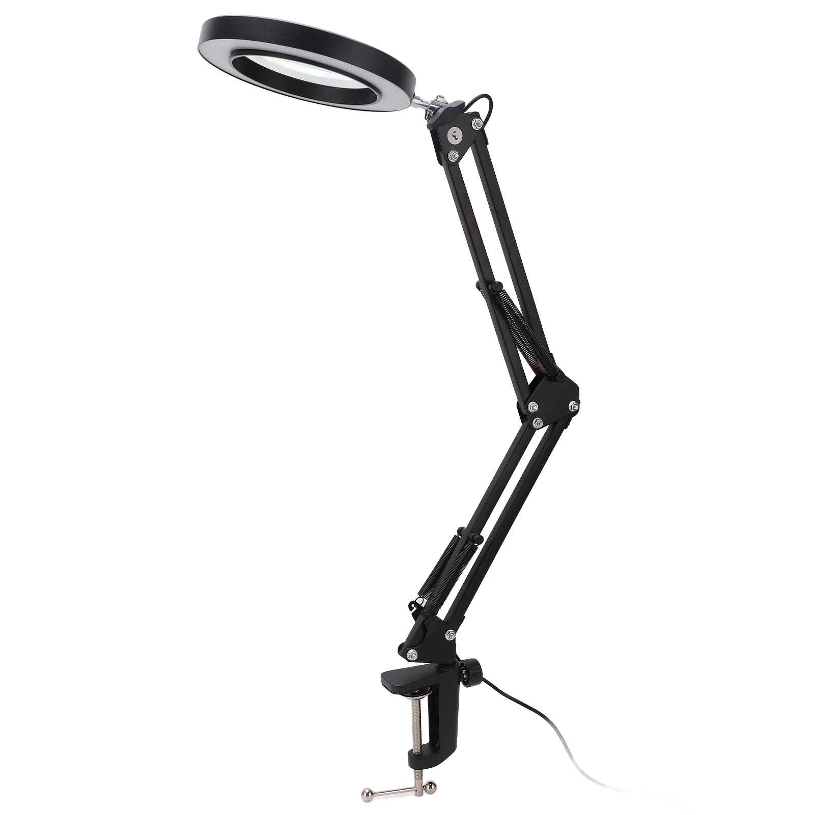 5-fache Vergrößerungsbrille Mit Led, Flexiblem Arm, 10 Helligkeitsstufen, 3 Farben, Klemmleuchte Für Den Schreibtisch