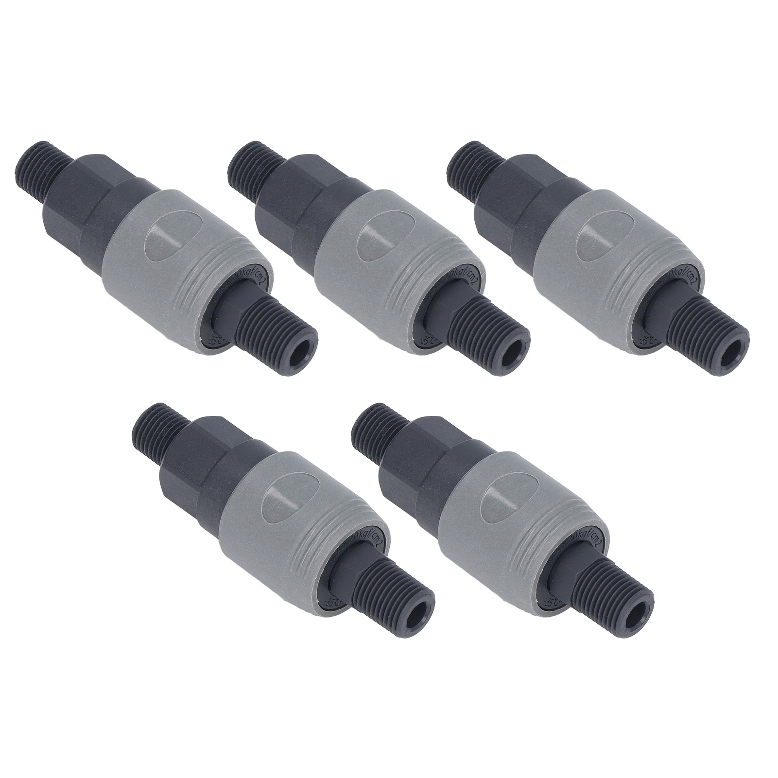 Packung Mit 5 Selbstsichernden Schnellkupplungen Typ C Für Schläuche, Geeignet Für Maschinen Und Elektronische Geräte (sm+pm-20)