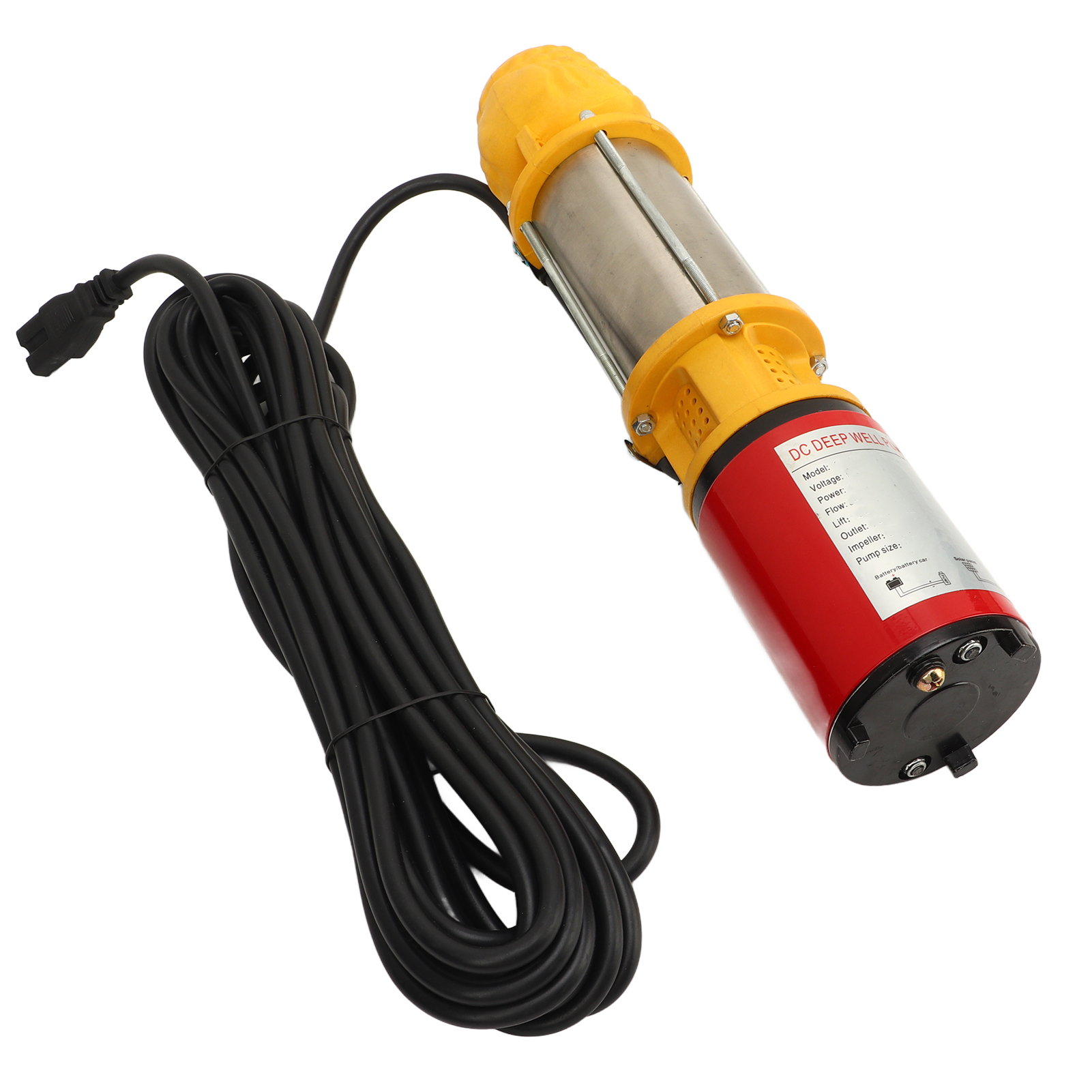 12v 250w Tauch-solarpumpe, 8 M Förderhöhe, 5 M³/h Fördermenge, Gleichstrom-wasserpumpe Mit 3 Anschlüssen (1 Zoll, 1,5 Zoll, 2 Zoll) Für Haushalte Und Landwirtschaftliche Betriebe
