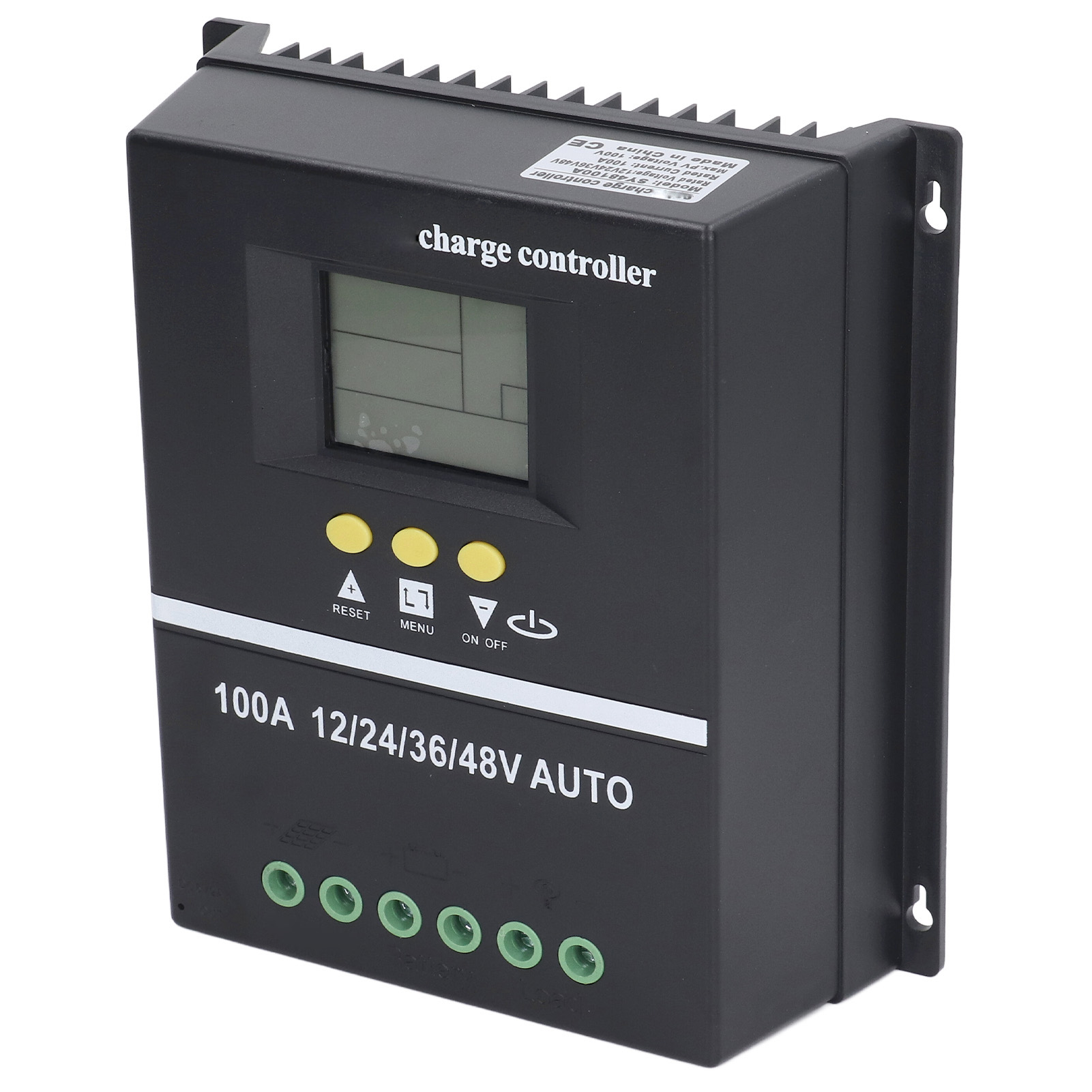 Mppt-solarladeregler Mit Zwei Usb-anschlüssen, Hintergrundbeleuchtetem Lcd-bildschirm Und Adaptiver Kompatibilität Mit 12v-, 24v-, 36v- Und 48v-solarmodulen.