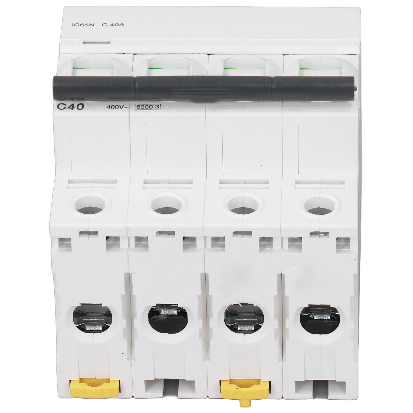Miniatur-leistungsschalter 4p 40a C40 Pa66 Din-schienenmontage 400v Niederspannung 6000a Schaltleistung