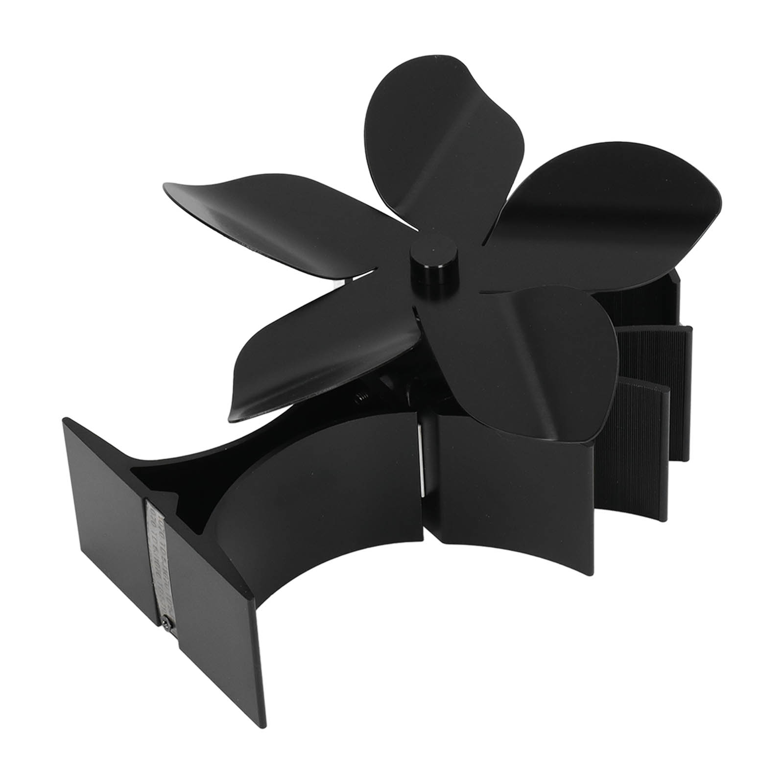 Geräuscharmer Ofenventilator Aus Aluminiumlegierung, 5 Flügel, Kaminzubehör Für Zuhause