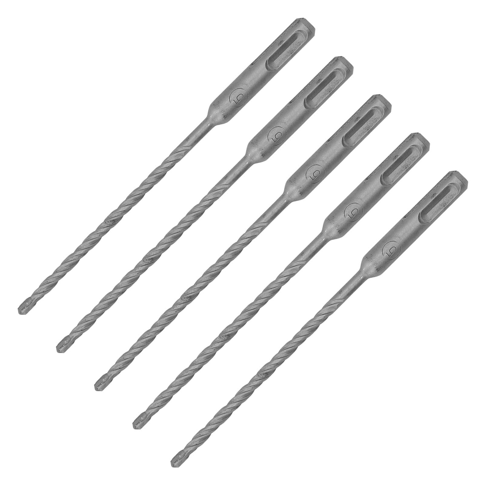 5-teiliges Sds-betonbohrer-set, 160 Mm, Hartmetall, 2 Schneiden, Selbstzentrierend, Spitz, Für Ziegel, Stein, Mauerwerk, 5 Mm