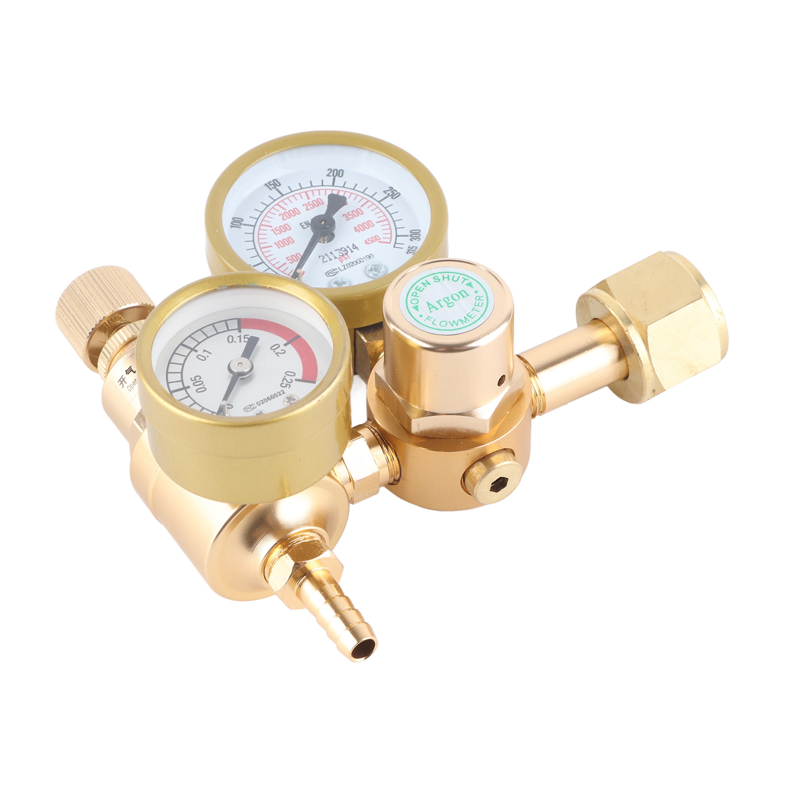 Co2-argon-regler 0–4500 Psi, Cga580-einlass, 15/16-zoll-innengewinde-auslass, 1/4-zoll-messing-manometer, Wig- Und Mig-schweißen