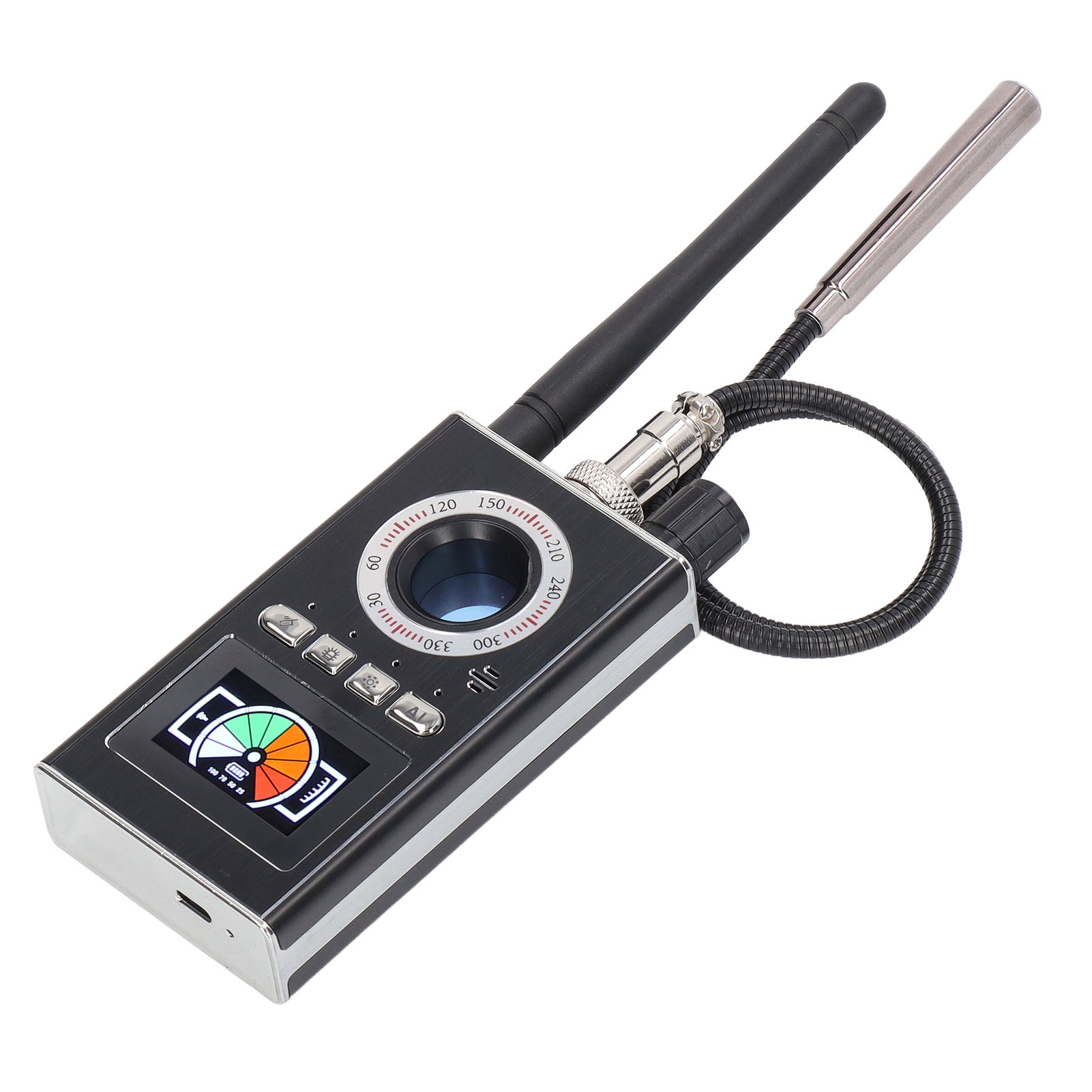 Mini-gps-kameradetektor Mit Led-bildschirm, Signalscanner Und Batteriebetriebenem Tragbaren Monitor