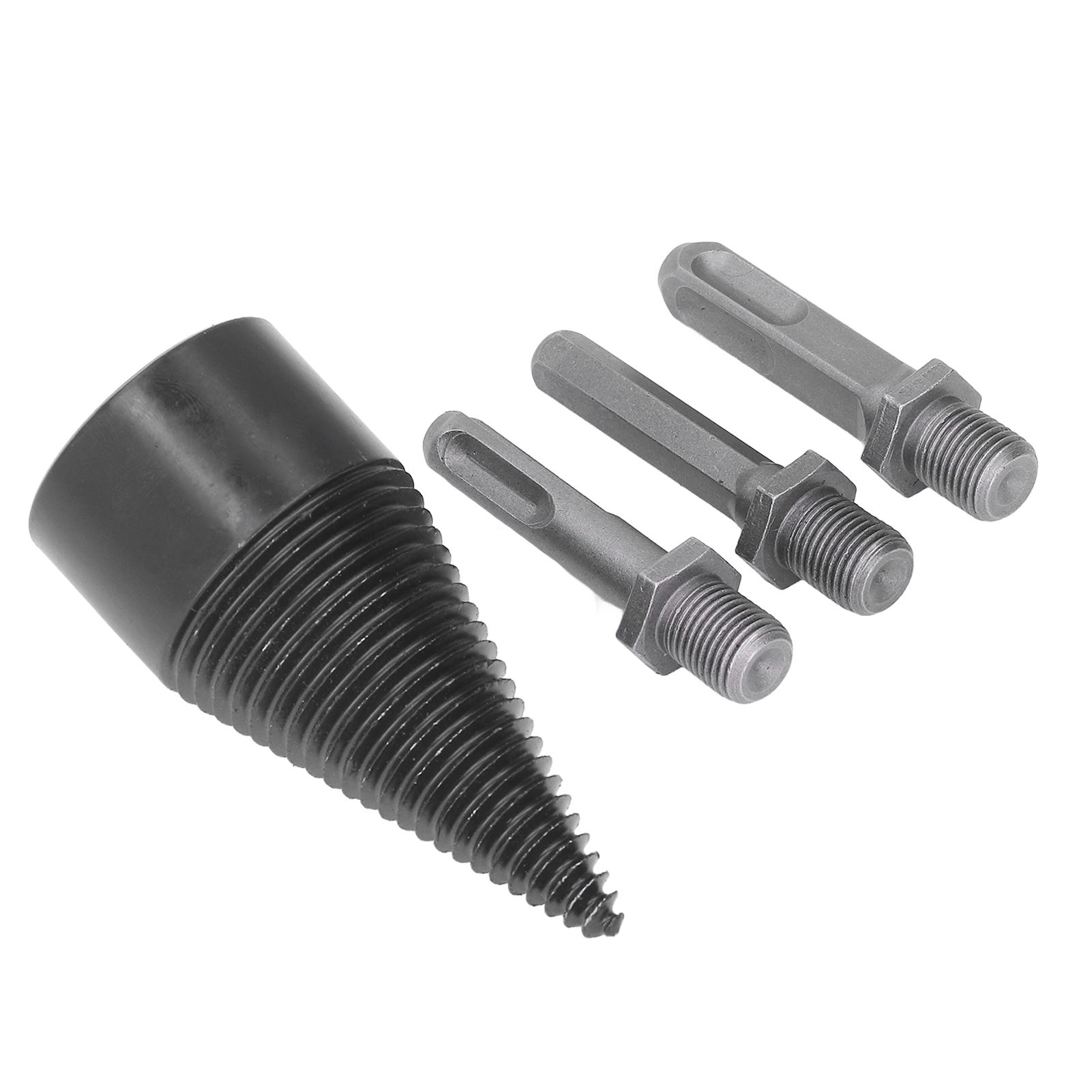 Hartmetall-holzspaltkegel, Holzbohrer, Holzspalter, Mit 3 Abnehmbaren Stangen, 42 Mm / 1,7 Zoll