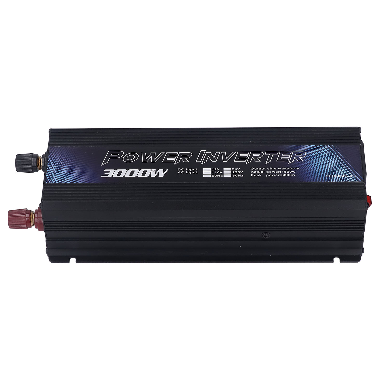 3000-w-sinus-wechselrichter (12 V Auf 110 V, 60 Hz) Mit Usb-anschlüssen Und Lüfter, Schwarz