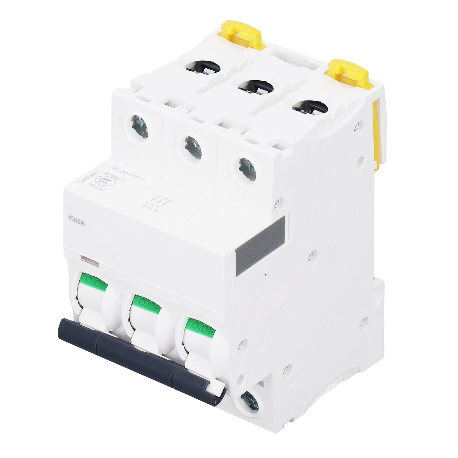 Modularer 3-poliger 63-a-ac400-v-din-schienen-leistungsschalter, Schutzschaltung, Einfache Montage/demontage
