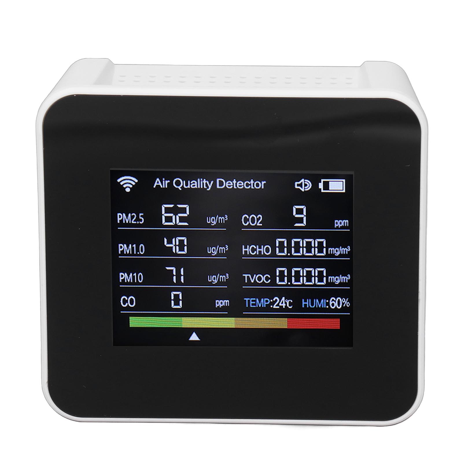 Wlan-luftqualitätsmessgerät Co2 Hcho Tvoc Pm2.5 Multifunktionsmonitor Mit Digitalanzeige