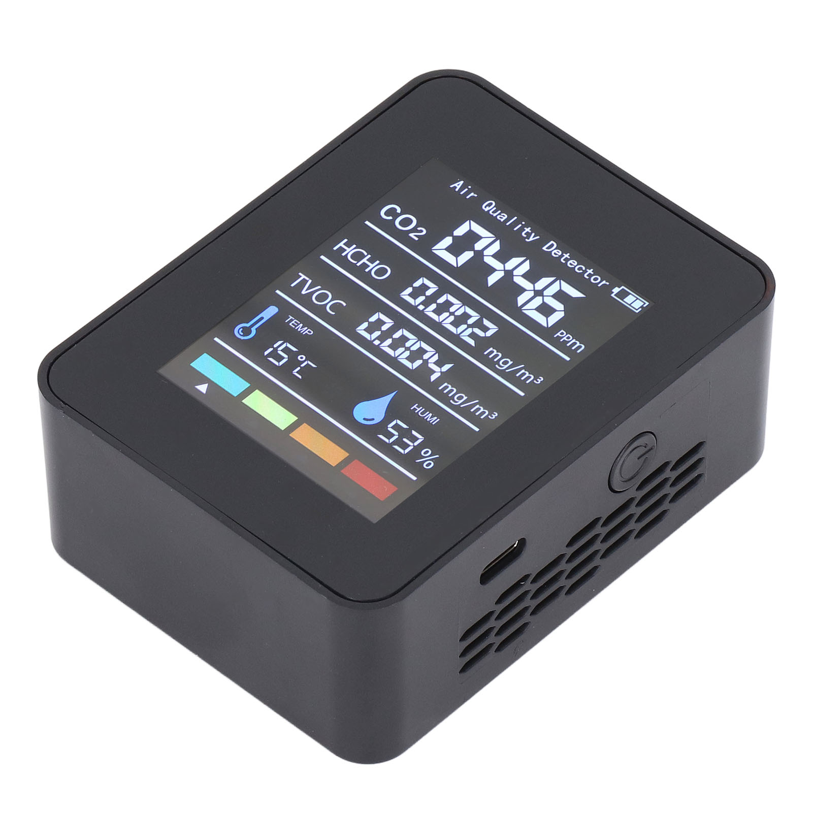Co2-luftqualitätsdetektor Mit Infrarotsensor, Thermometer-hygrometer Für Haus Und Pflanzen