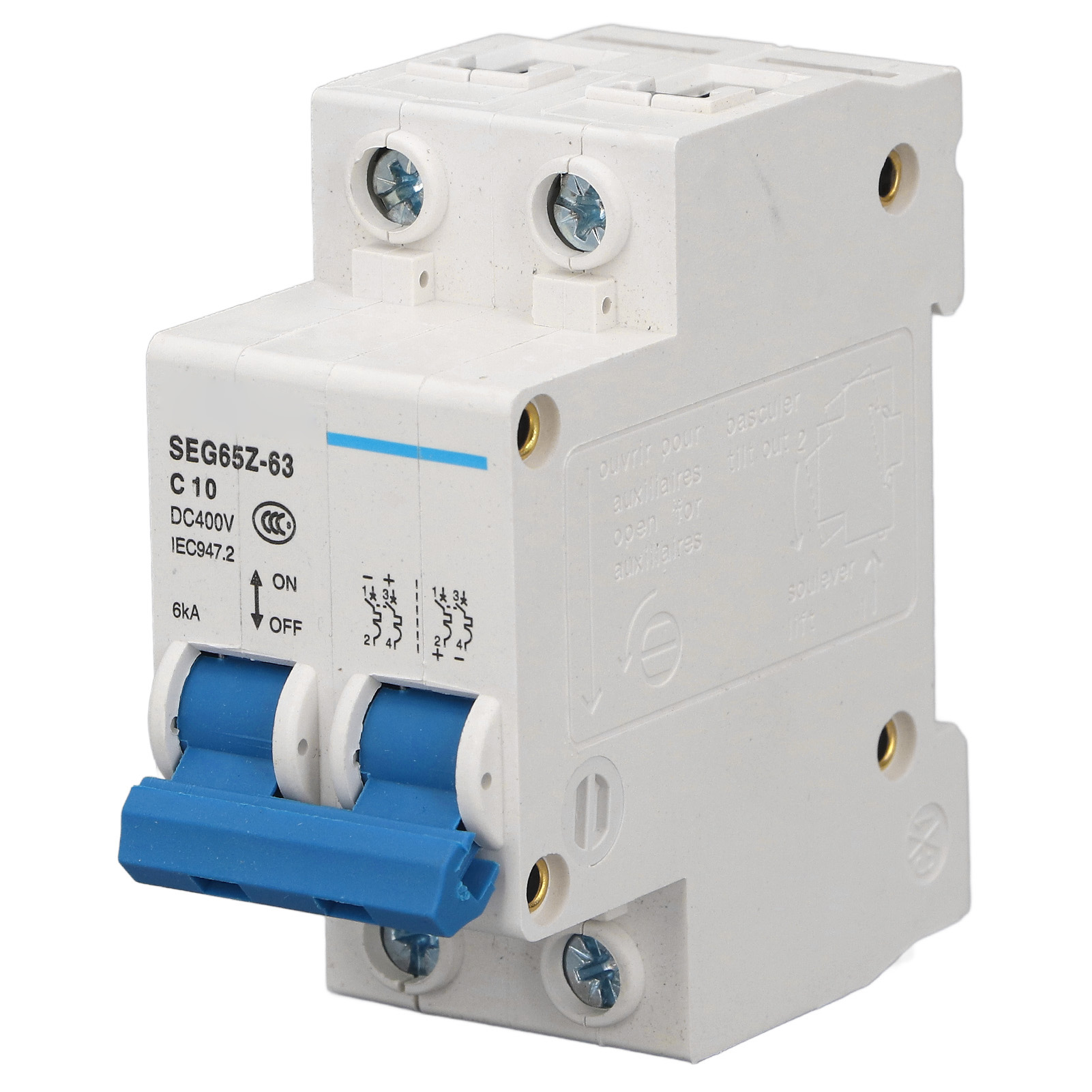 Miniatur-2p 6ka 400v Pneumatischer Leistungsschalter Für Photovoltaik-solarmodule C10 10a