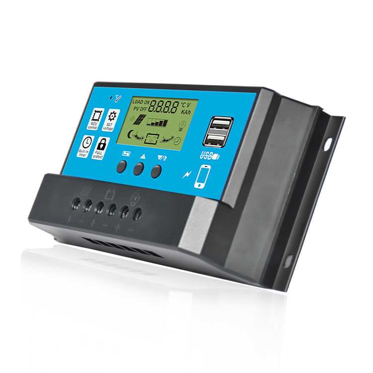 60a 12v/24v Pwm-solarladeregler Mit Timer Und Digitalem Lcd-display