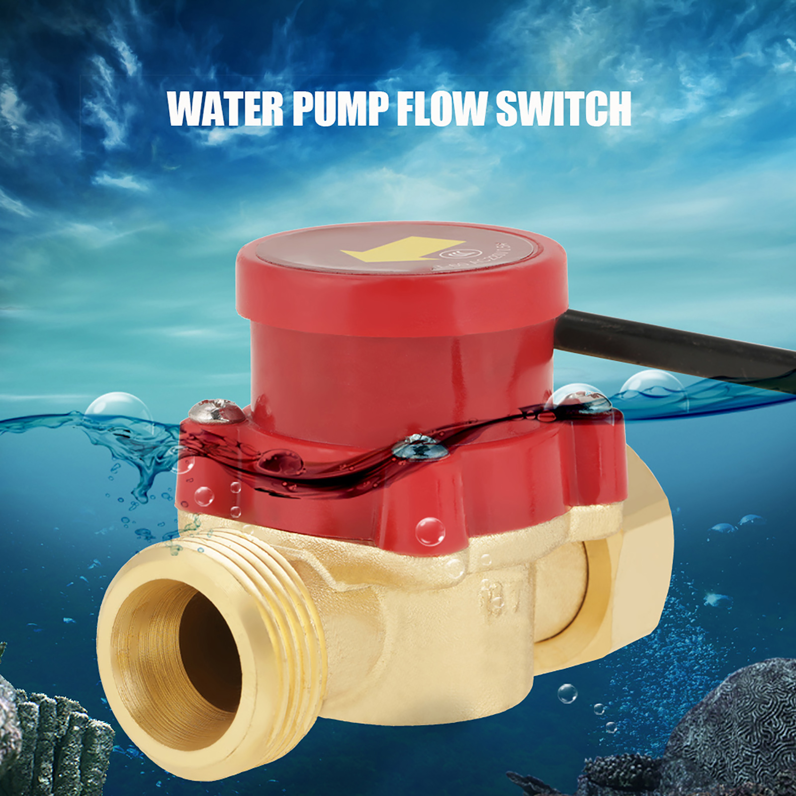 Ht-60 Wasserdurchflusssensor 220 V 0,5 A G3/4" - 3/4" Gewinde Für Pumpe, Durchflussschalter, 1 Stück