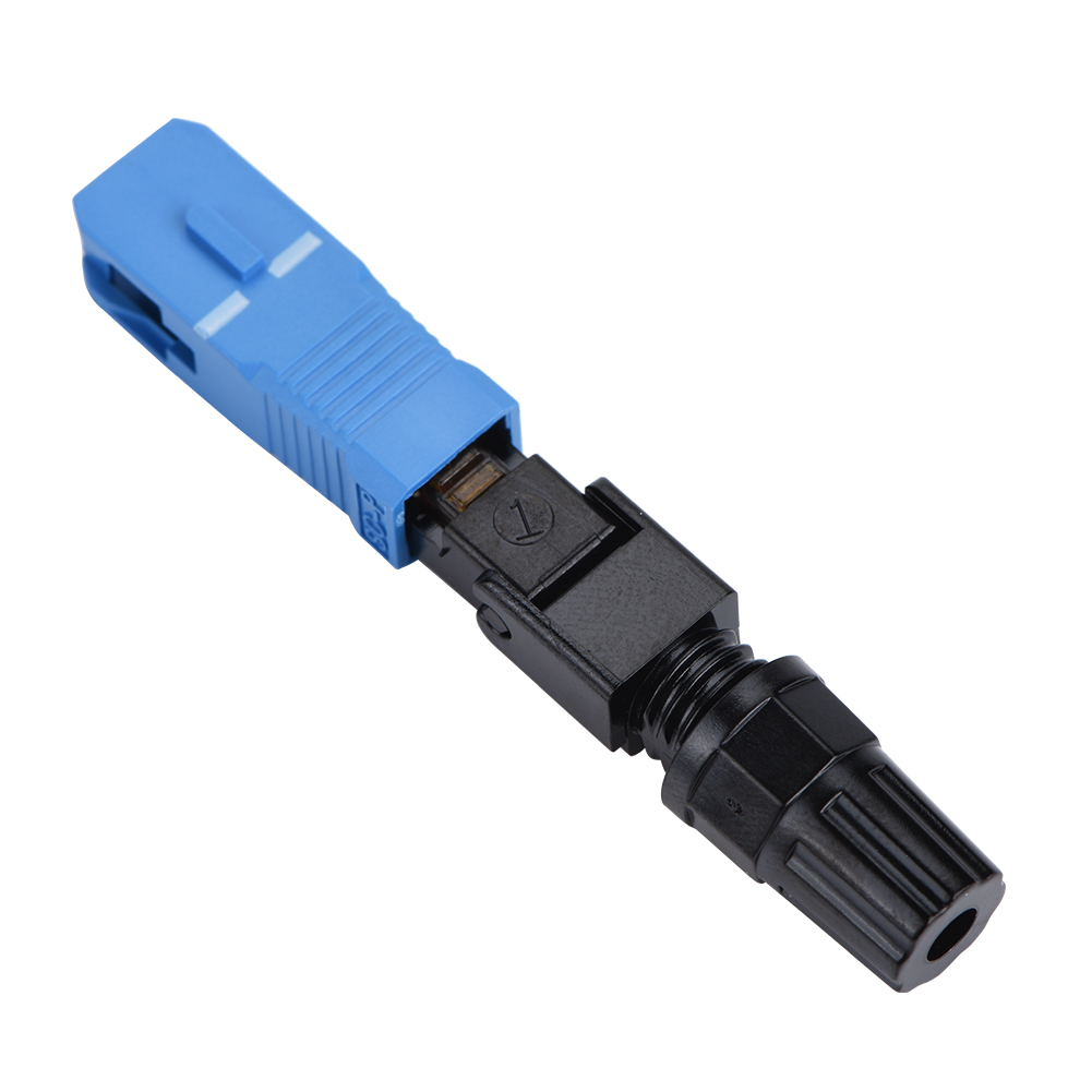 Packung Mit 100 Singlemode-sc-schnellverbindern Für Glasfasern Mit Integriertem Ftth-spleißadapter