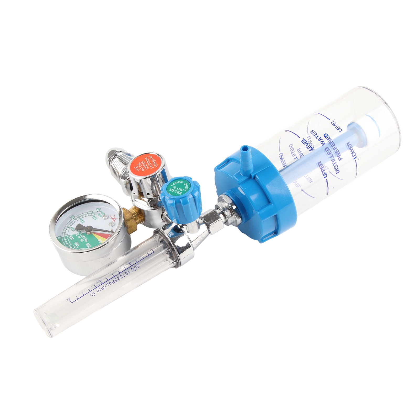 Sauerstoff-durchflussmesser Mit Manometer, Druckregler, 5/8-zoll-außengewinde (bsp), Für Inhalatoren Vom Bojentyp