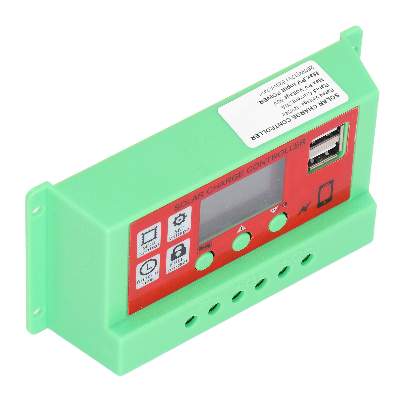 20a 12v/24v Pwm-solarladeregler Mit Lcd-display Für Smart Home