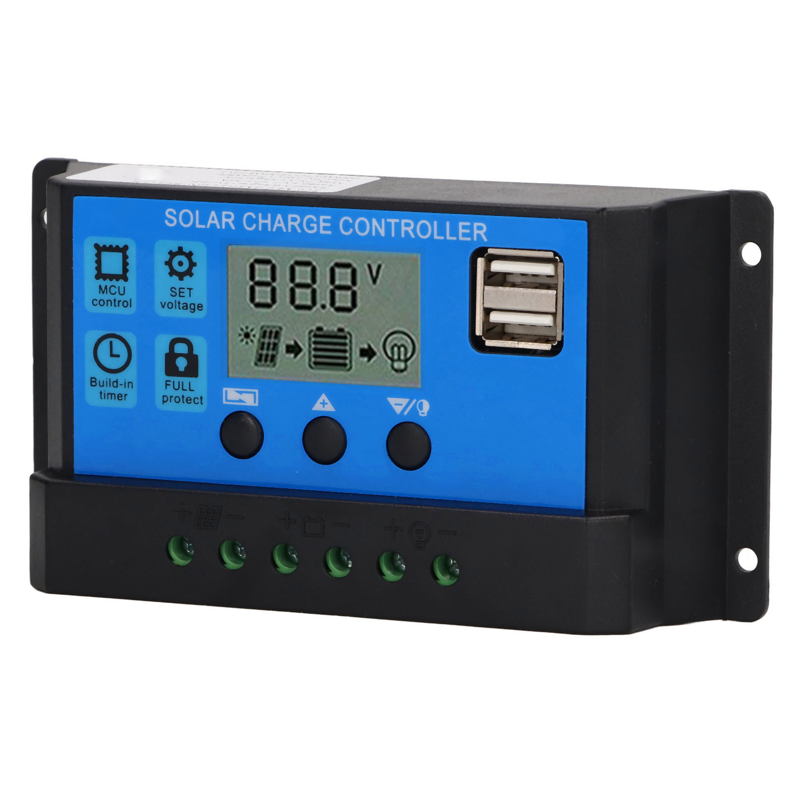12v/24v 80a Pwm-solarladeregler Mit Lcd-bildschirm Und Mppt-regler
