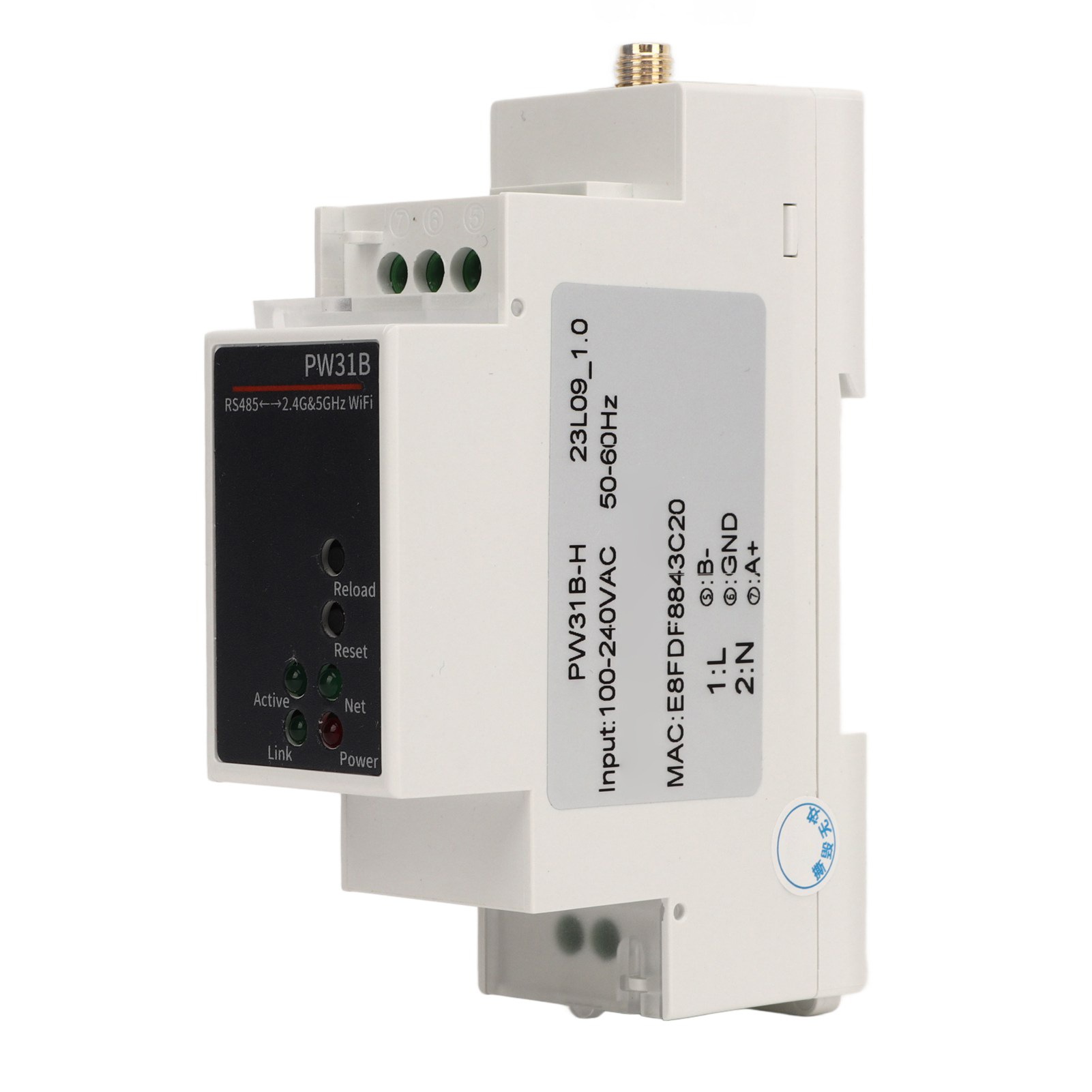 Pw31b H Iot Rs485 Zu Dualband 2,4/5 Ghz Wifi Serieller Server, Din-schienenmontage, 100-240v Wandler
